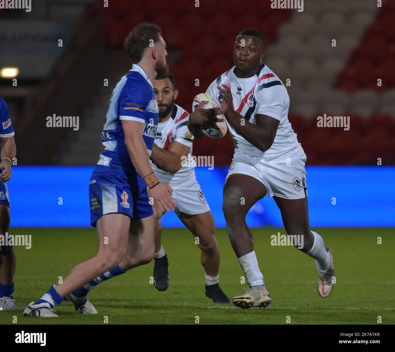 Doncaster, Royaume-Uni. 16th octobre 2022. France / Grèce: Eco-PowerStadium de la coupe du monde de rugby, Doncaster, Yorkshire du Sud, Royaume-Uni pendant le match de groupe D de la coupe du monde de rugby 2021 entre la France et la Grèce Eco-Power Stadium, Doncaster, Yorkshire du Sud, Royaume-Uni sur 17 octobre 2022 . (Photo de Craig Cresswell/Alamy Live News) Banque D'Images