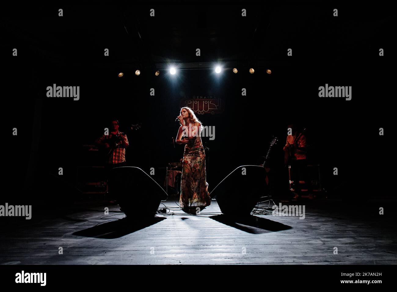 ©Jan Schmidt-Whitley/le Pictorium/MAXPPP - Jan Schmidt-Whitley/le Pictorium - 25/07/2013 - France / Paris - la chanteuse franco-tunisienne Nawel Ben Kraiem en concert au Divan du monde a Paris en novembre 2012 dans le cadre d'une soirée Tunix-Mix qui met un jour des Tunisiens. / 25/07/2013 - France / Paris - le chanteur franco-tunisien Nawel Ben Kraiem en concert au Divan du monde à Paris en novembre 2012 dans le cadre d'une soirée Tunix-Mix en hommage aux artistes tunisiens. Banque D'Images