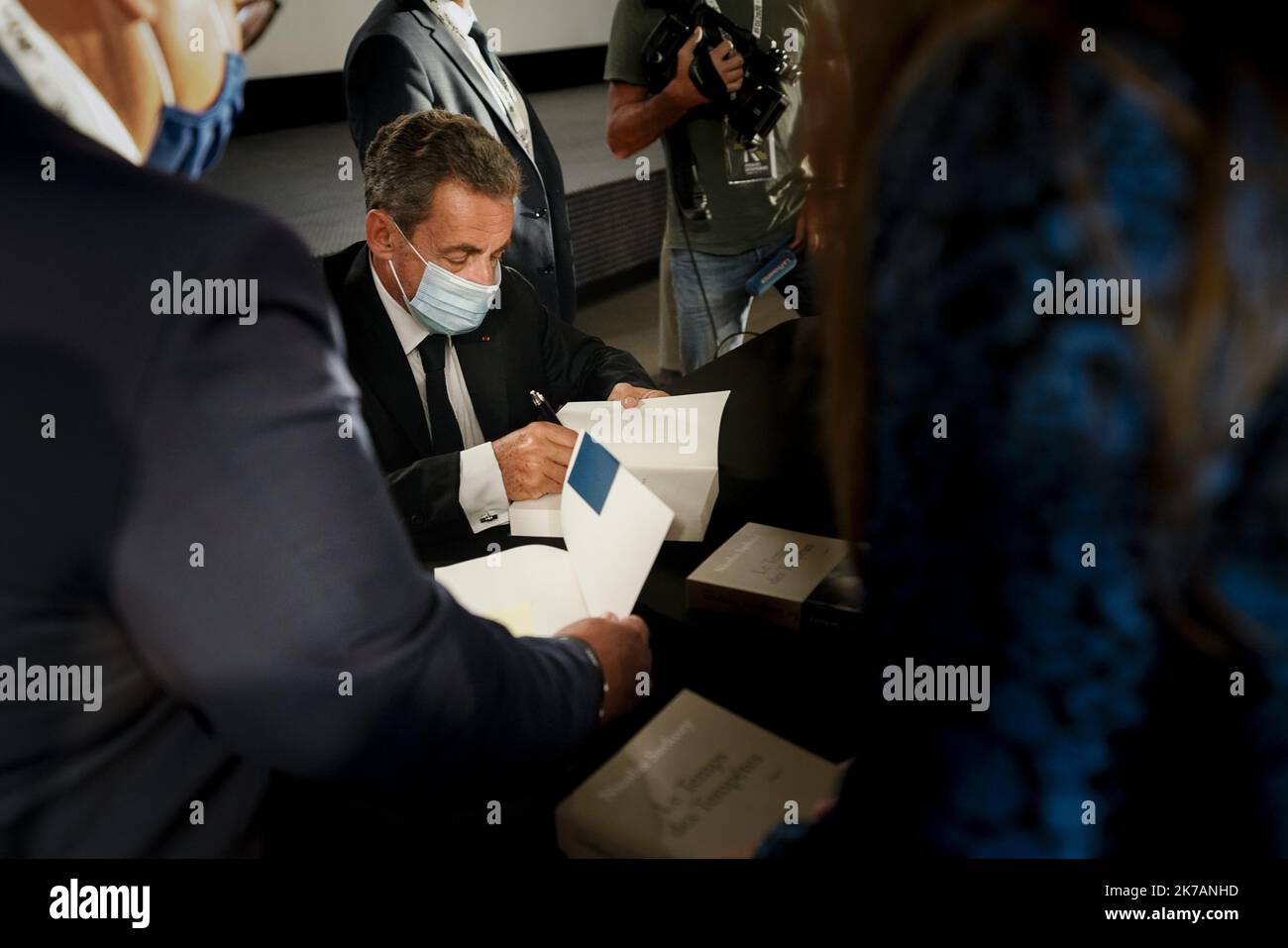 Â©PHOTOPQR/LA PROVENCE/TOMASELLI Antoine ; Marseille ; 04/09/2020 ; Forum des entrepreneurs Marseille 'UPE 13' Lieux: Cinéma la Joliette en pré sence de N.Sarkozy. - 2020/09/04. L'ancien président français Nicolas Sarkozy Banque D'Images