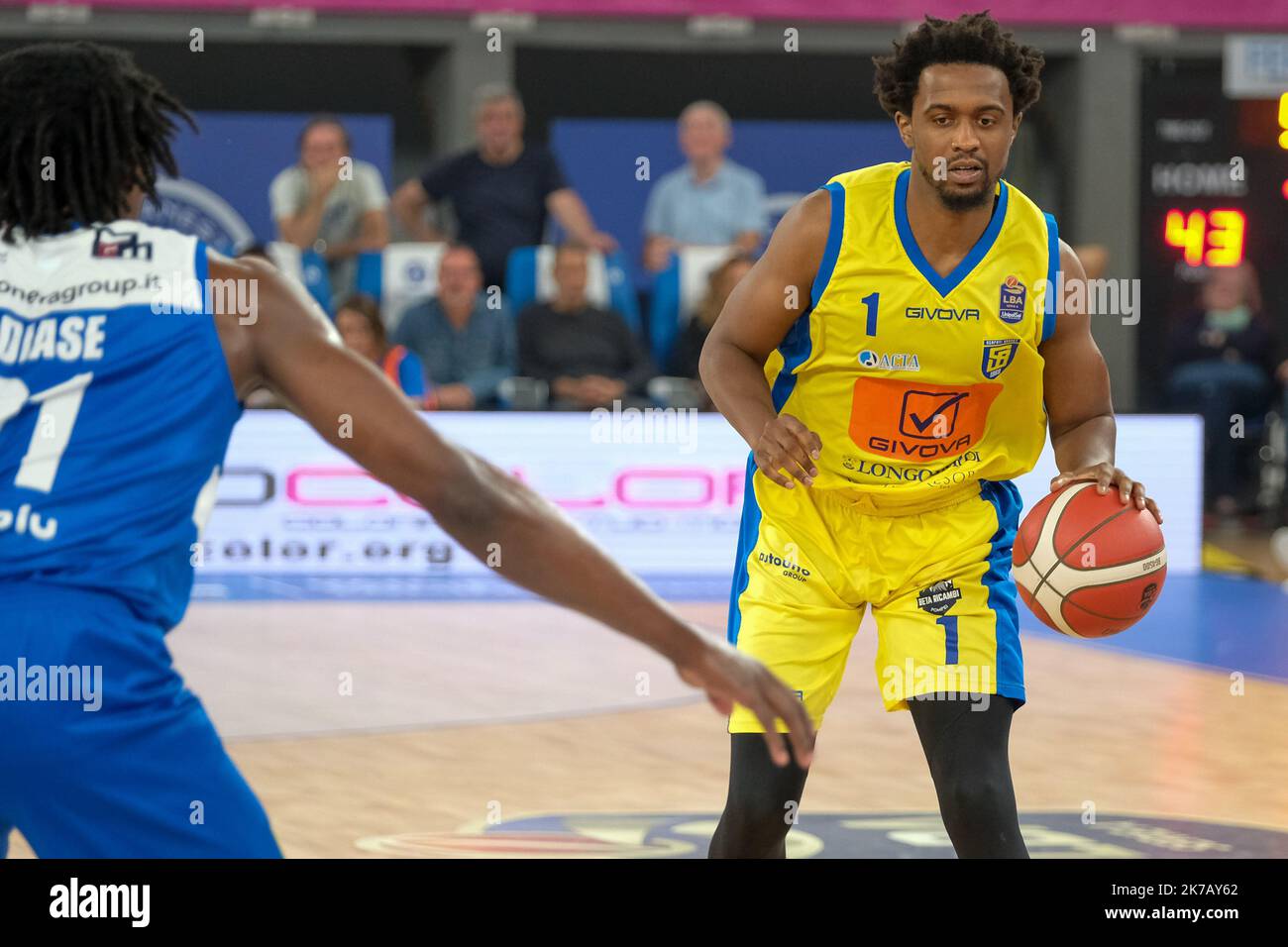 Brixia, Italie. 16th octobre 2022. Championnat italien de basket-ball A1, match entre Germani basket Brescia et Givova Scafati. Banque D'Images