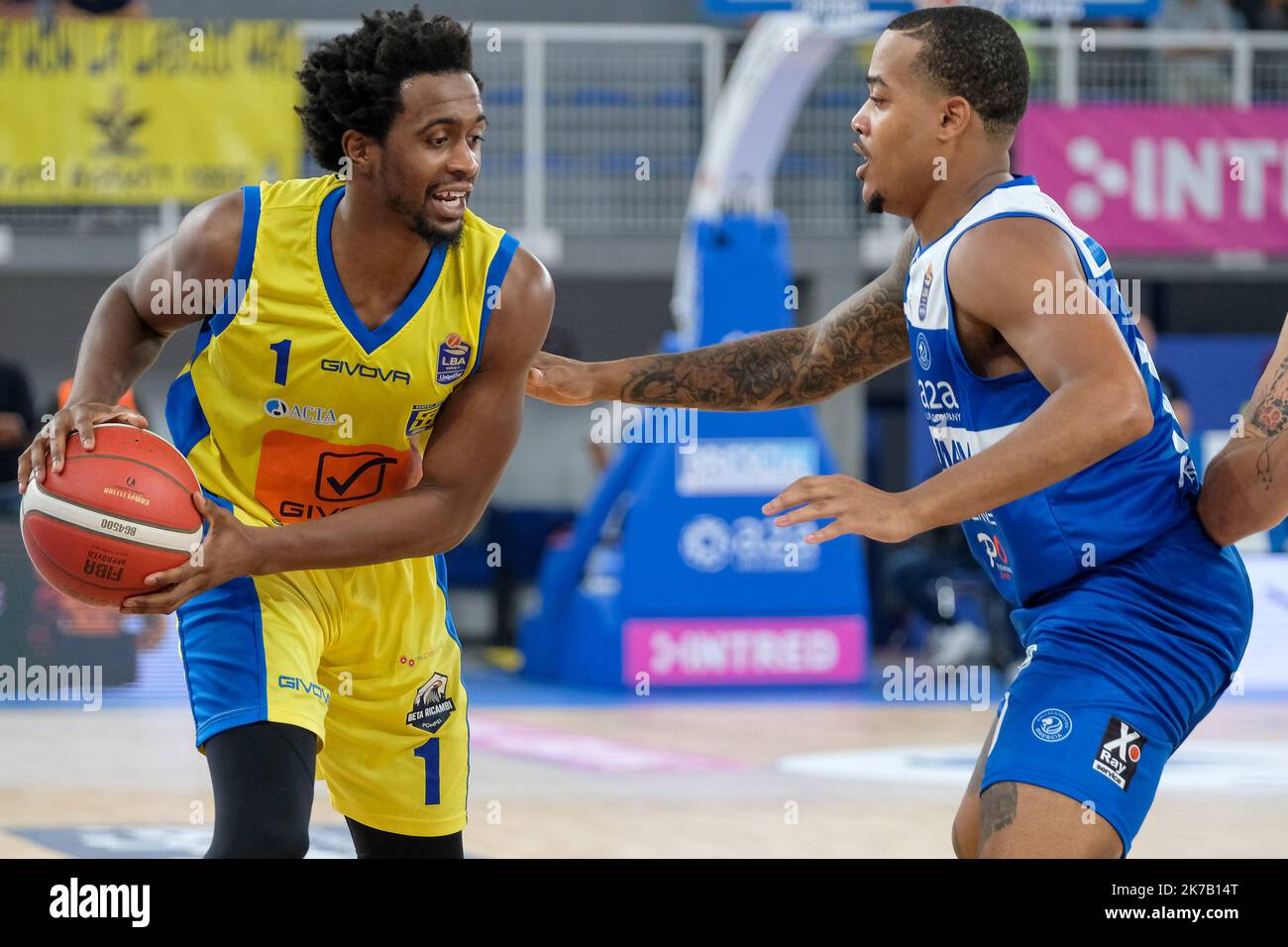 Brixia, Italie. 16th octobre 2022. Championnat italien de basket-ball A1, match entre Germani basket Brescia et Givova Scafati. Banque D'Images