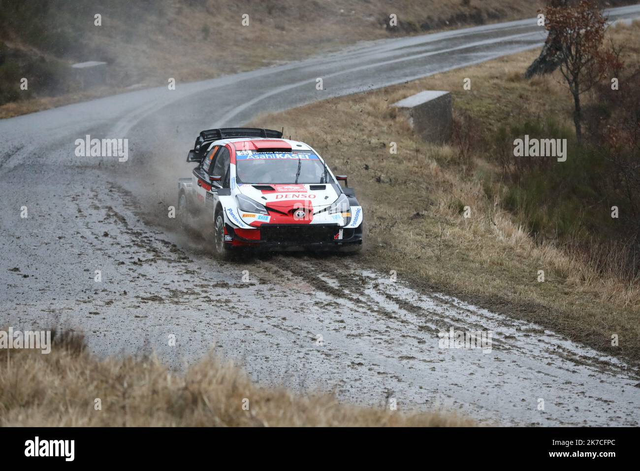 ©PHOTOPQR/LA PROVENCE/DUCLET Stéphane ; Gumiane ; 22/01/2021 ; Rallye de Monté Carlo 2021. Spéciale Chalancon - Gumiane. Evans le Championnat du monde de voitures de rallye WRC 2021, Monte Carlo rallye sur 21 janvier 2021 à Monaco Banque D'Images