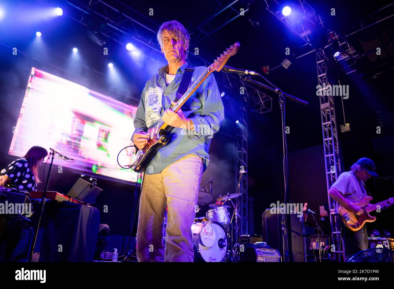 Leeds, Royaume-Uni. 17th octobre 2022. Stephen Malkmus , Bob Nastanovich , Scott Kannbers , Steve West et Mark Ibold de low-fi alt rocker trottoir se produire à Leeds Academy. 2022-10-17. Crédit : Gary Mather/Alay Live News Banque D'Images