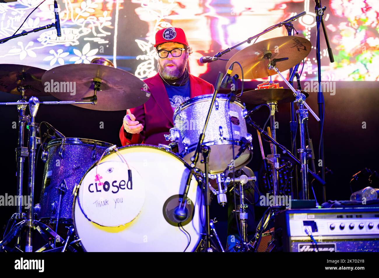 Leeds, Royaume-Uni. 17th octobre 2022. Stephen Malkmus , Bob Nastanovich , Scott Kannbers , Steve West et Mark Ibold de low-fi alt rocker trottoir se produire à Leeds Academy. 2022-10-17. Crédit : Gary Mather/Alay Live News Banque D'Images