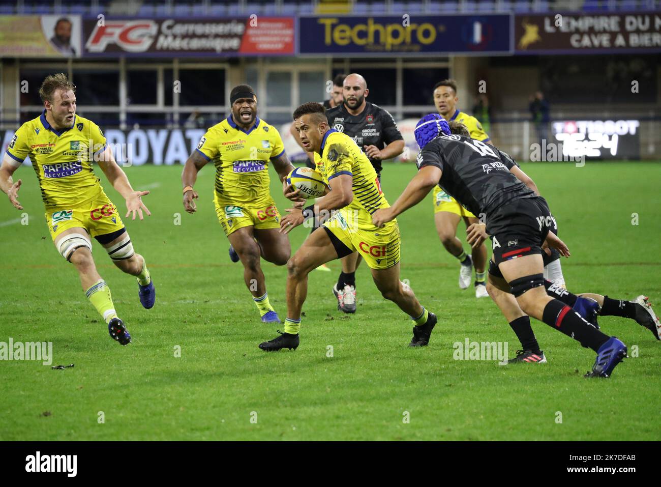 Thierry LARRET / Maxppp. Rugby Top 14 : ASM Clermont Auvergne vs Rugby Club Toulonnais. Stade Marcel Michelin, Clermont-Ferrand (63), le 15 poste 2021. Pierre BETHAM (ASM) Banque D'Images