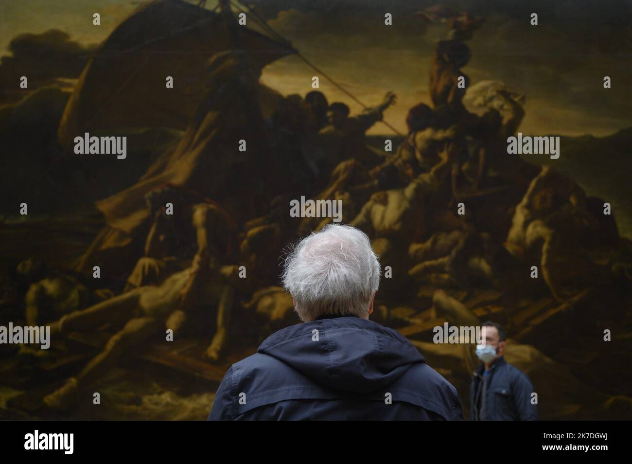 ©Julien Mattia / le Pictorium/MAXPPP - Julien Mattia / le Pictorium - 19/5/2021 - France / Ile-de-France / Paris - 1er jour de retour du musée du Louvre aux visiteurs, suite aux annonces du Gouvernement concertant le définement progressif, a Paris le 19 Mai 2021. / 19/5/2021 - France / Ile-de-France (région) / Paris - 1st jour de réouverture du musée du Louvre aux visiteurs, suite aux annonces du gouvernement concernant le déconditionnement progressif, à Paris sur 19 mai 2021. Banque D'Images