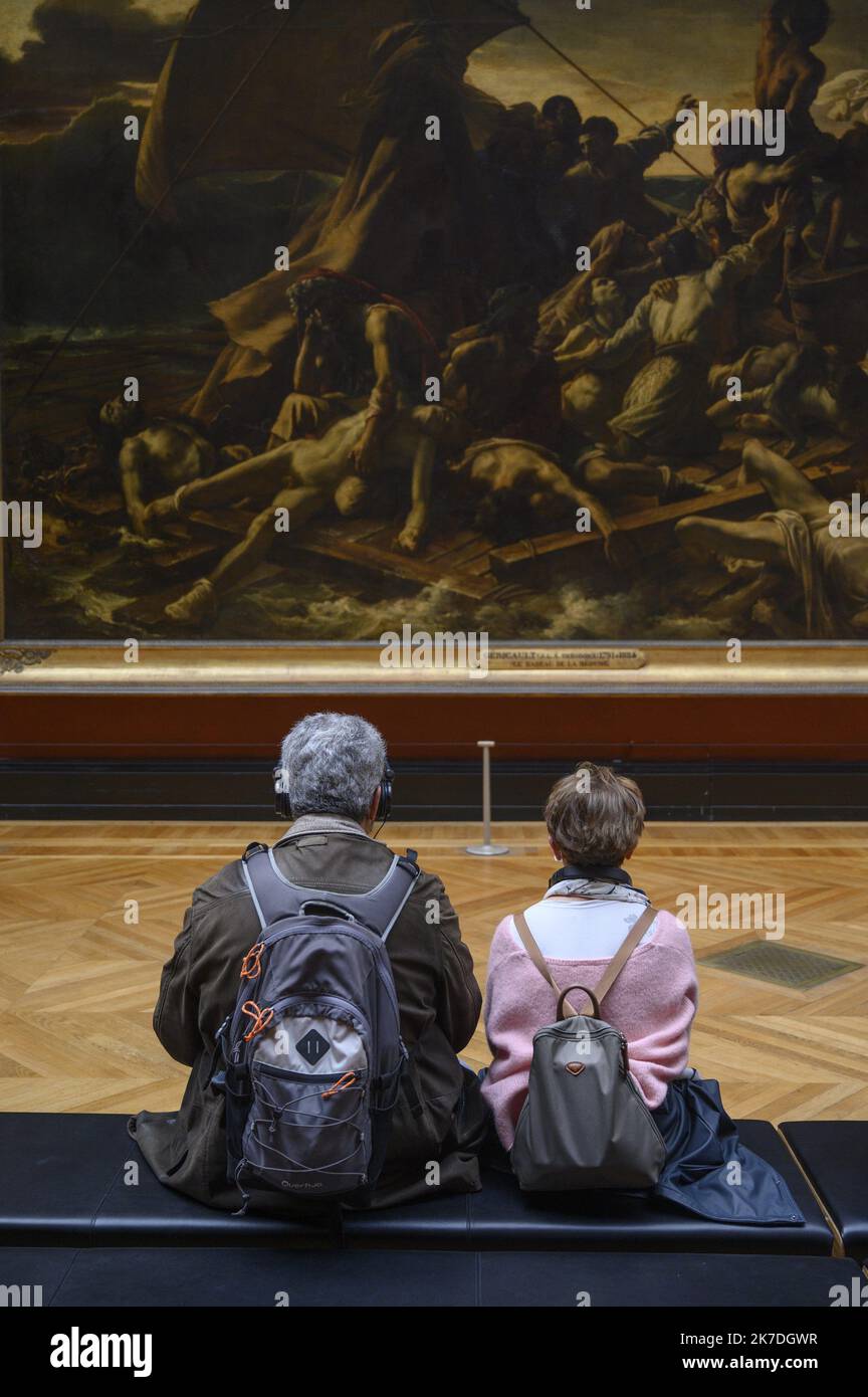 ©Julien Mattia / le Pictorium/MAXPPP - Julien Mattia / le Pictorium - 19/5/2021 - France / Ile-de-France / Paris - 1er jour de retour du musée du Louvre aux visiteurs, suite aux annonces du Gouvernement concertant le définement progressif, a Paris le 19 Mai 2021. / 19/5/2021 - France / Ile-de-France (région) / Paris - 1st jour de réouverture du musée du Louvre aux visiteurs, suite aux annonces du gouvernement concernant le déconditionnement progressif, à Paris sur 19 mai 2021. Banque D'Images