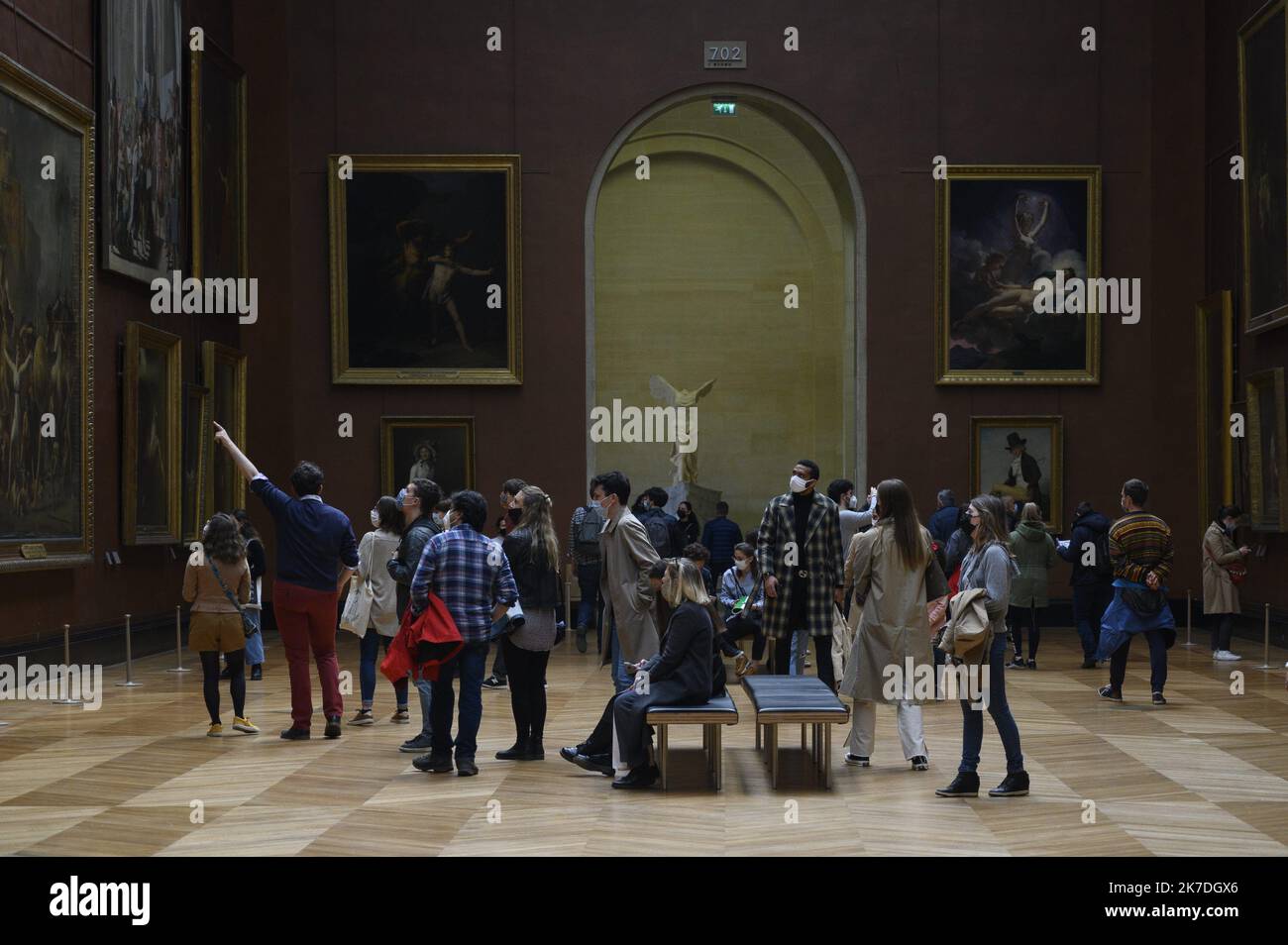 ©Julien Mattia / le Pictorium/MAXPPP - Julien Mattia / le Pictorium - 19/5/2021 - France / Ile-de-France / Paris - 1er jour de retour du musée du Louvre aux visiteurs, suite aux annonces du Gouvernement concertant le définement progressif, a Paris le 19 Mai 2021. / 19/5/2021 - France / Ile-de-France (région) / Paris - 1st jour de réouverture du musée du Louvre aux visiteurs, suite aux annonces du gouvernement concernant le déconditionnement progressif, à Paris sur 19 mai 2021. Banque D'Images