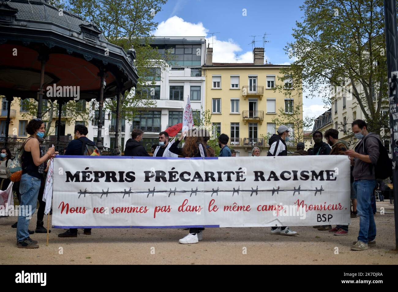 ©PHOTOPQR/LE PROGRES/Rémy PERRIN - Saint-Étienne 22/05/2021 - Manif pro Palestine -manifestation pro Palestine et contre le racisme en centre ville de Saint-Etienne - 2021/05/22. Manifestation en faveur de la Palestine. Banque D'Images