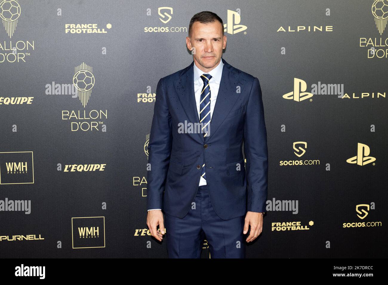 Andriy Shevchenko arrive à la cérémonie ballon Dor 2022 au théâtre du Châtelet, à 17 octobre 2022, à Paris. Photo de David Niviere/ABACAPRESS.COM Banque D'Images