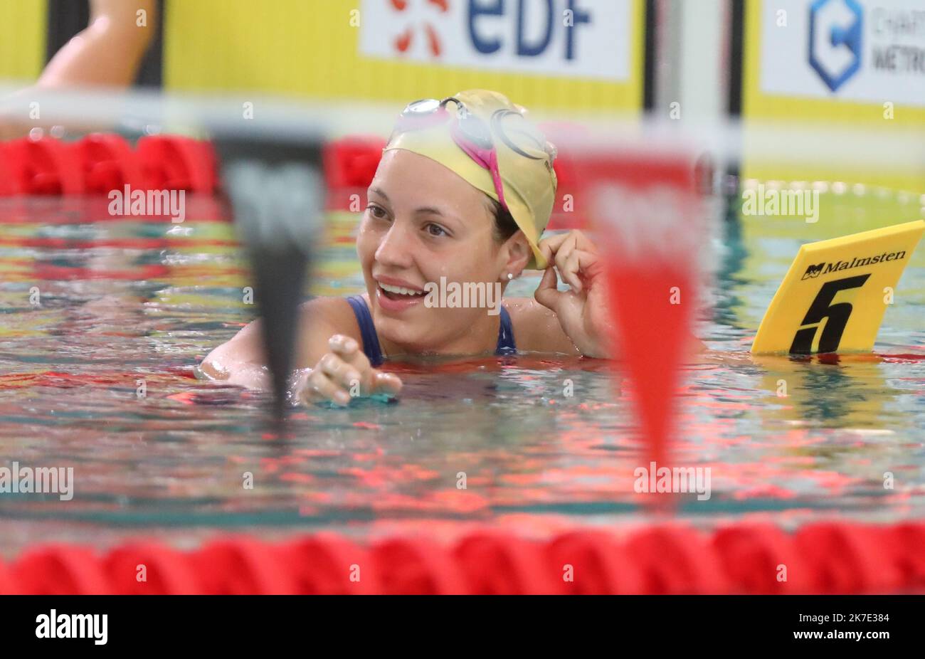 ©PHOTOPQR/LE COURRIER PICARD/HASLIN ; Chartres ; 17/06/2021 ; 17/06/21 Championnats de France de création grand bassin à Chartres Léa Musser (Molsheim) 400m 4 nages photo Fred HASLIN - 2021/06/17. Championnats de natation français Banque D'Images