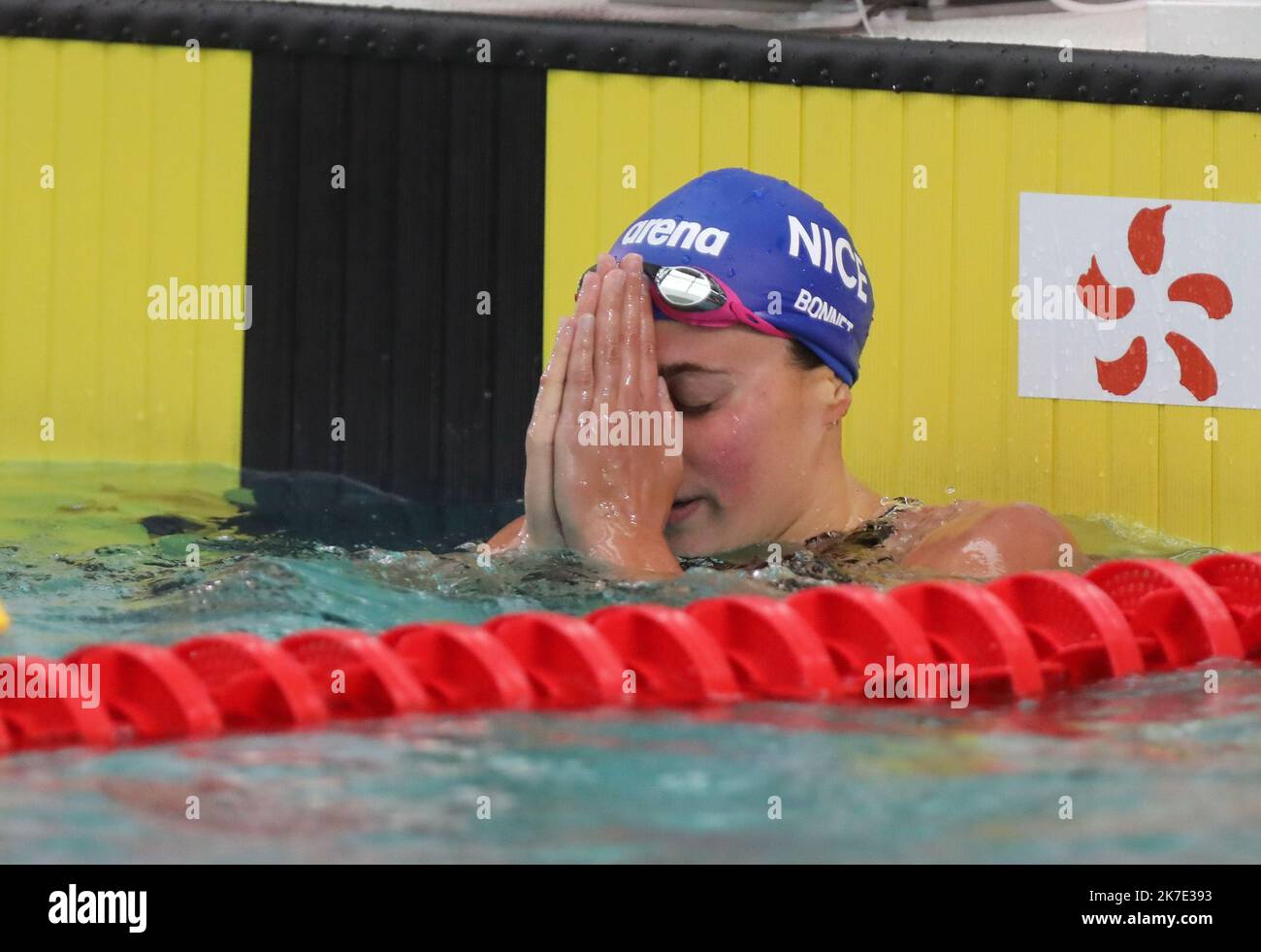 ©PHOTOPQR/LE COURRIER PICARD/HASLIN ; Chartres ; 17/06/2021 ; 17/06/21 Championnats de France de création grand bassin à Chartres Charlotte Bonnet (Nice) 200m nage libre championnat de France photo Fred HASLIN - 2021/06/17. Championnats de natation français Banque D'Images