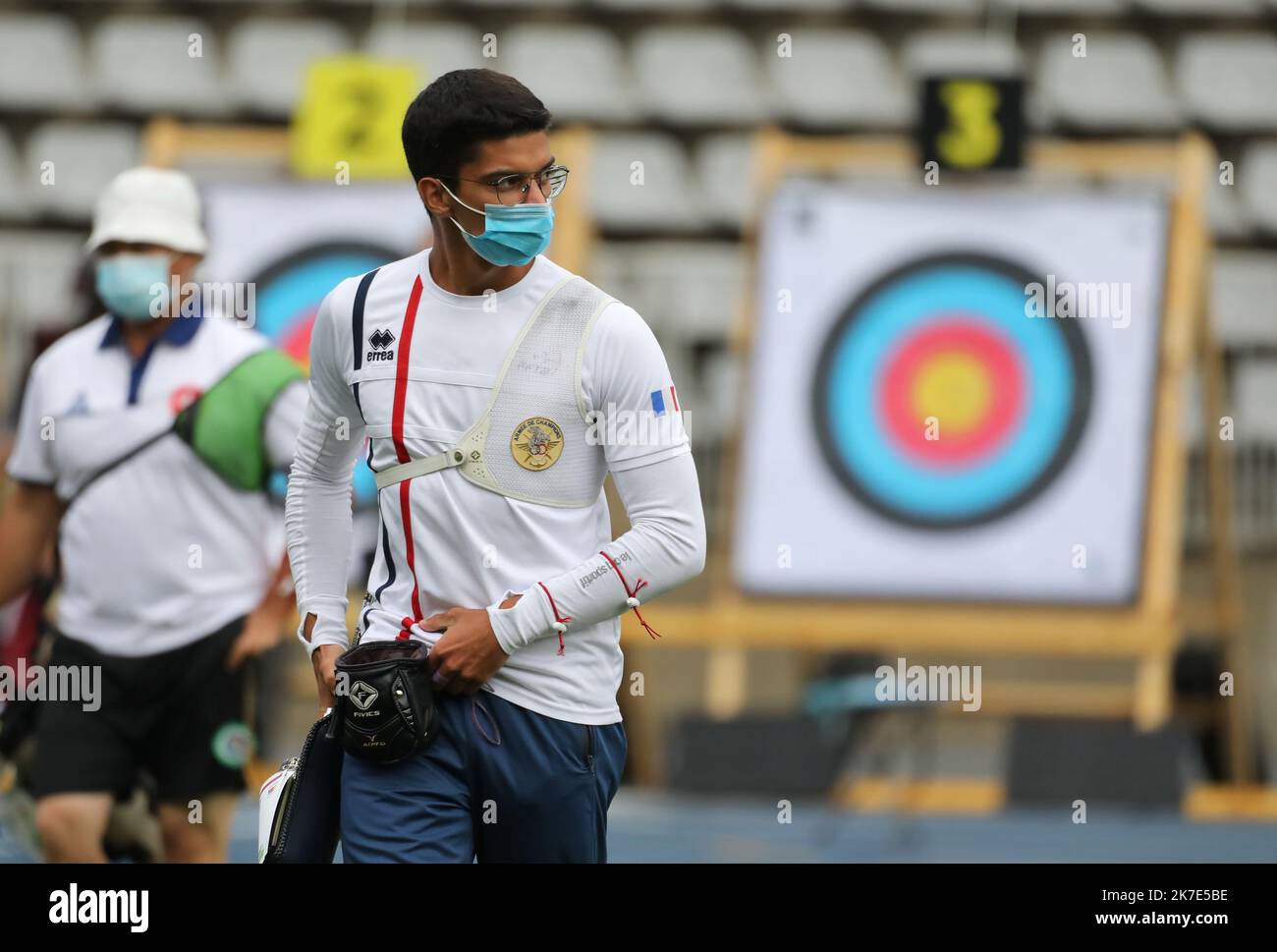 ©PHOTOPQR/LE COURRIER PICARD/HASLIN ; Chartres ; 22/06/2021 ; 22/06/21 coupe du monde de tir à l'Arc à Paris Stade Charlety Thomas CHIRAULT photo Fred HASLIN - Paris, France, juin 22nd Championnat du monde de tir à l'arc Banque D'Images