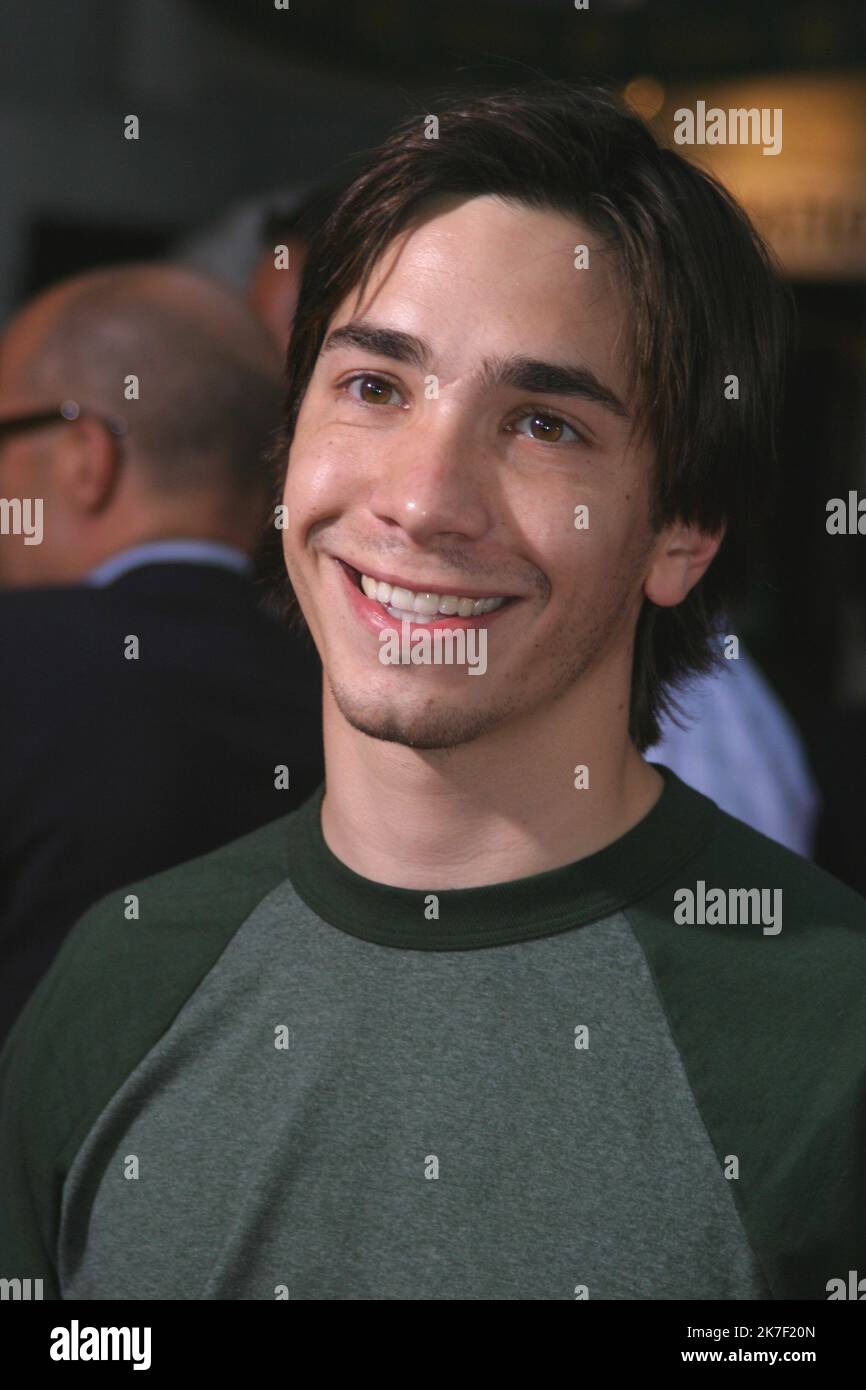 ©HNW/PictureLux / Avalon/PHOTOSHOT/MAXPPP - ; CA, Los Angeles ; 28/06/2004 - Justin long 06/28/04 ANCHORMAN - LA LÉGENDE DE la BOURGOGNE au théâtre chinois de Grauman, Hollywood, Credit:HNW/PictureLux / Avalon Banque D'Images