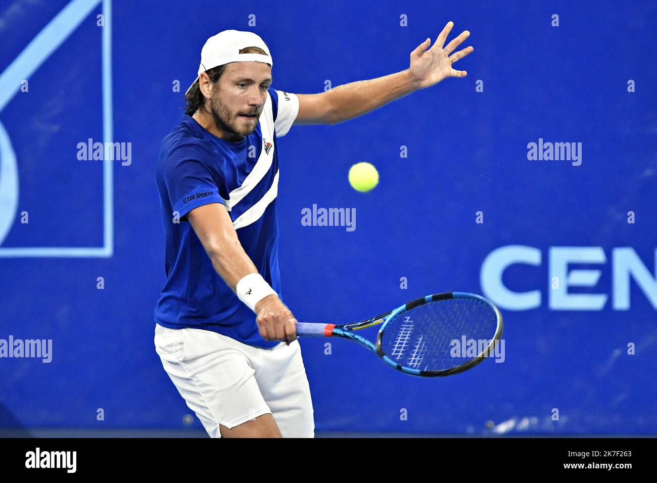 ©PHOTOPQR/RÉPUBLIQUE DU CENTRE/ERIC MALOT ; ; 30/09/2021 ; Orléans (Loiret-45) - Open de tennis Orléans - Tournoi International ATP Challenger Tour 125 - Lucas POUILLE (France) Banque D'Images