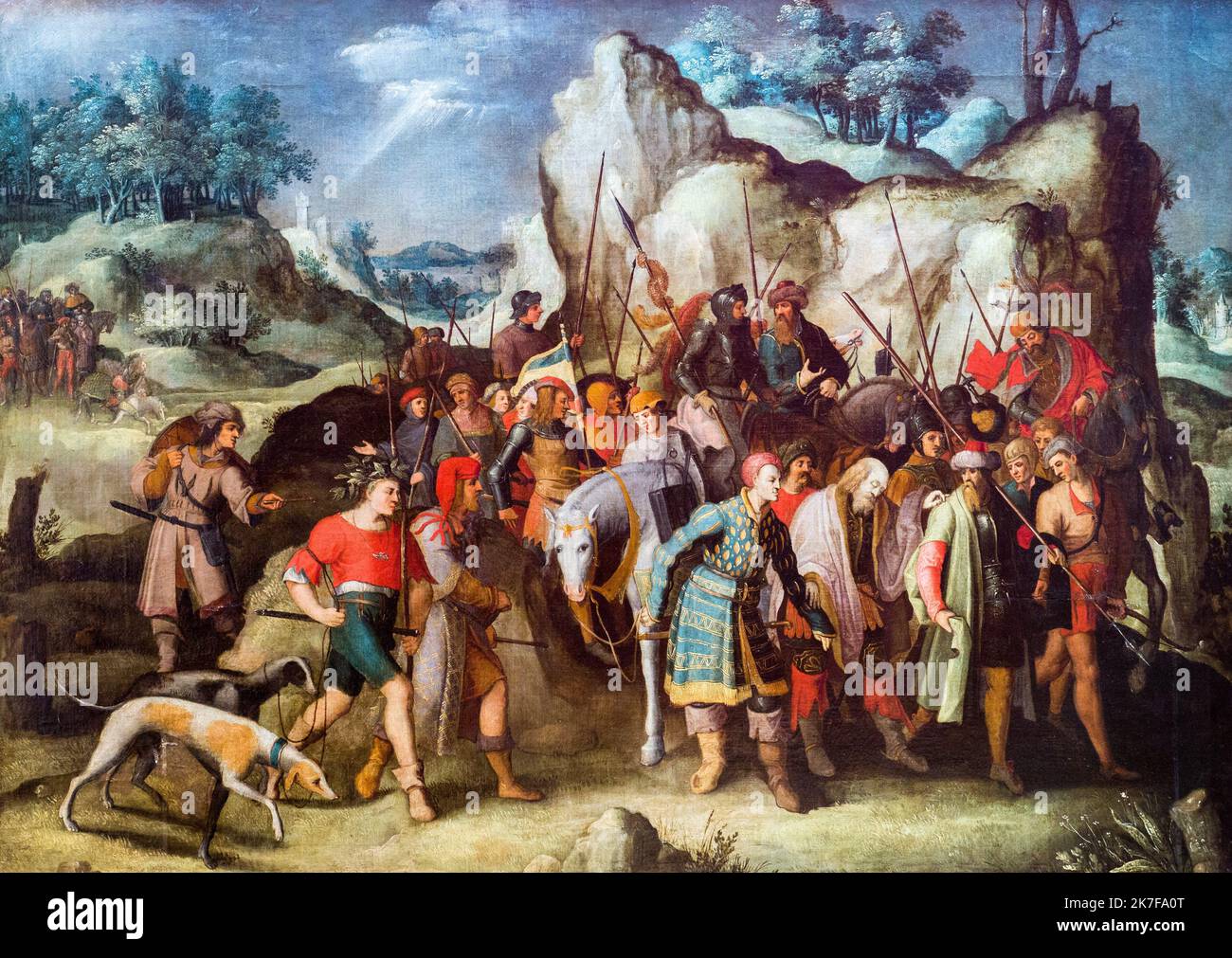 ©Active Museu/MAXPPP - ActiveMuseum 0002842.jpg / Saint Paul conduit a Damas apres sa conversion, Début XVIIe Huile sur toile / Pieter Brueghel le Jeune / Musée actif de la peinture / le Pictorium Animal ,Apôtre ,biblique ,Armure noire ,Boot ,religion catholique ,religion chrétienne ,Christianisme (religion) ,nuage ,conversion ,foule ,drapeau ,Green paysage Hill ,cheval ,Horseman ,chien de chasse ,Laurel ,lumière ,Homme ,un cheval ,un cheval ,un cheval ,une montagne ,Thème religieux ,Soldier ,Spear ,arbre ,Damas ,Moyen-Orient ,Syrie ,Saint Paul ,17th siècle ,Pieter Brueghel le plus jeune ,peinture , Banque D'Images ©Active Museu/MAXPPP - ActiveMuseum 0002842.jpg / Saint Paul conduit a Damas apres sa conversion, Début XVIIe Huile sur toile / Pieter Brueghel le Jeune / Musée actif de la peinture / le Pictorium Animal ,Apôtre ,biblique ,Armure noire ,Boot ,religion catholique ,religion chrétienne ,Christianisme (religion) ,nuage ,conversion ,foule ,drapeau ,Green paysage Hill ,cheval ,Horseman ,chien de chasse ,Laurel ,lumière ,Homme ,un cheval ,un cheval ,un cheval ,une montagne ,Thème religieux ,Soldier ,Spear ,arbre ,Damas ,Moyen-Orient ,Syrie ,Saint Paul ,17th siècle ,Pieter Brueghel le plus jeune ,peinture , Banque D'Images