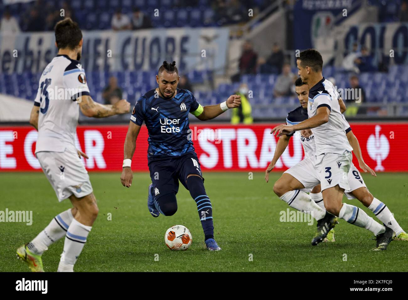 Â©PHOTOPQR/LA PROVENCE/TOMASELLI Antoine ; Rome ; 21/10/2021 ; pied: Lazio Olympico / OM - Europa League - Stade Olimpico Roma PAYET Dimitri Banque D'Images