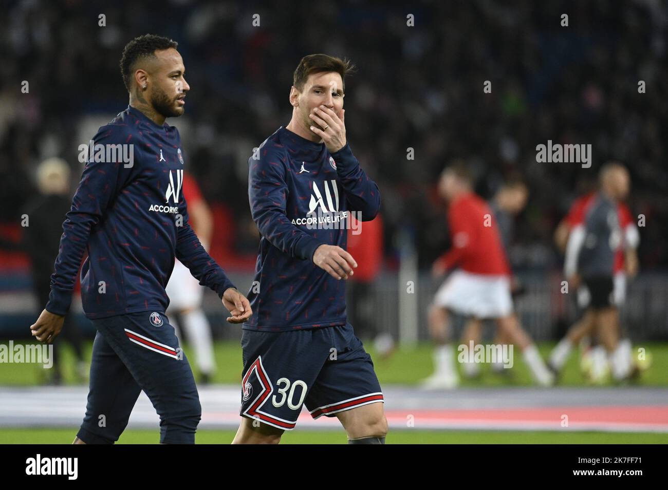 ©Julien Mattia / le Pictorium/MAXPPP - PSG / LOSC victoire du Paris Saint Germain (PSG) qui affrontait Lille (LOSC) au Parc des Princes, le 29 novembre 2021. Banque D'Images