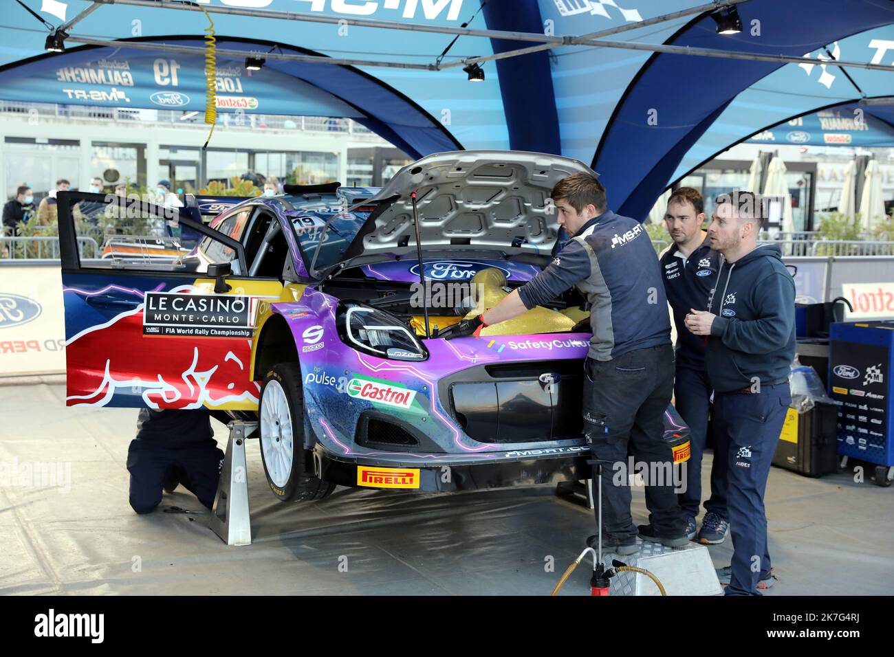 ©PHOTOPQR/NICE MATIN/Jean François Ottonello ; Monaco ; 19/01/2022 ; OTTONELLO JEAN-FRANÇOIS - SPO - mercredi 19 janvier 2022 à Monaco - 90ème Rallye de Monte-Carlo - M-Sport Ford - 90th Rallye Monte-Carlo 17 - 23 janvier 2022 Banque D'Images