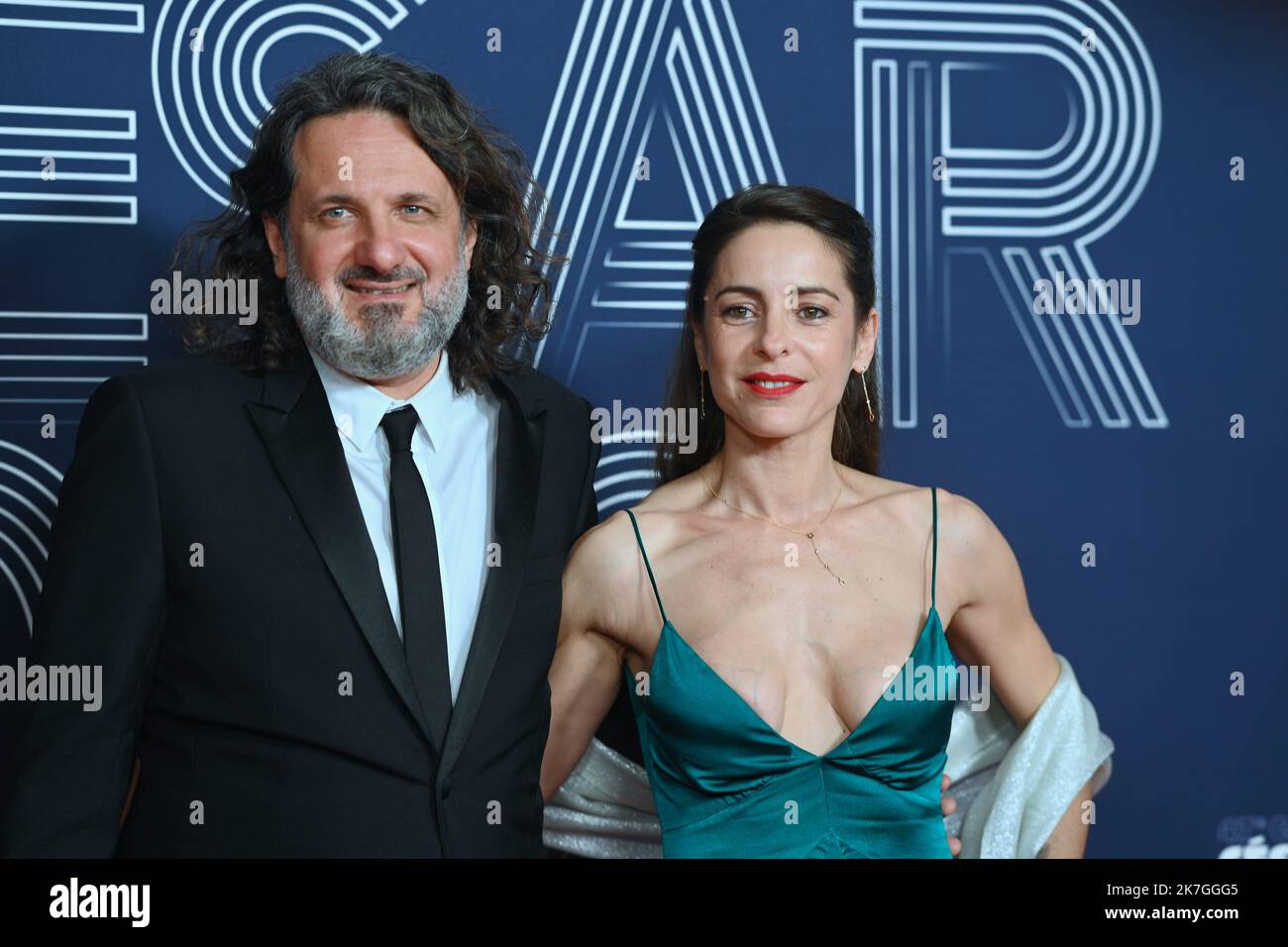 ©/MAXPPP - 24/02/2022 Audrey Dana, Olivier Delbosc, cérémonie de remise des prix du film de César 47th à l'Olympia on 25 février 2022 à Paris, France Banque D'Images