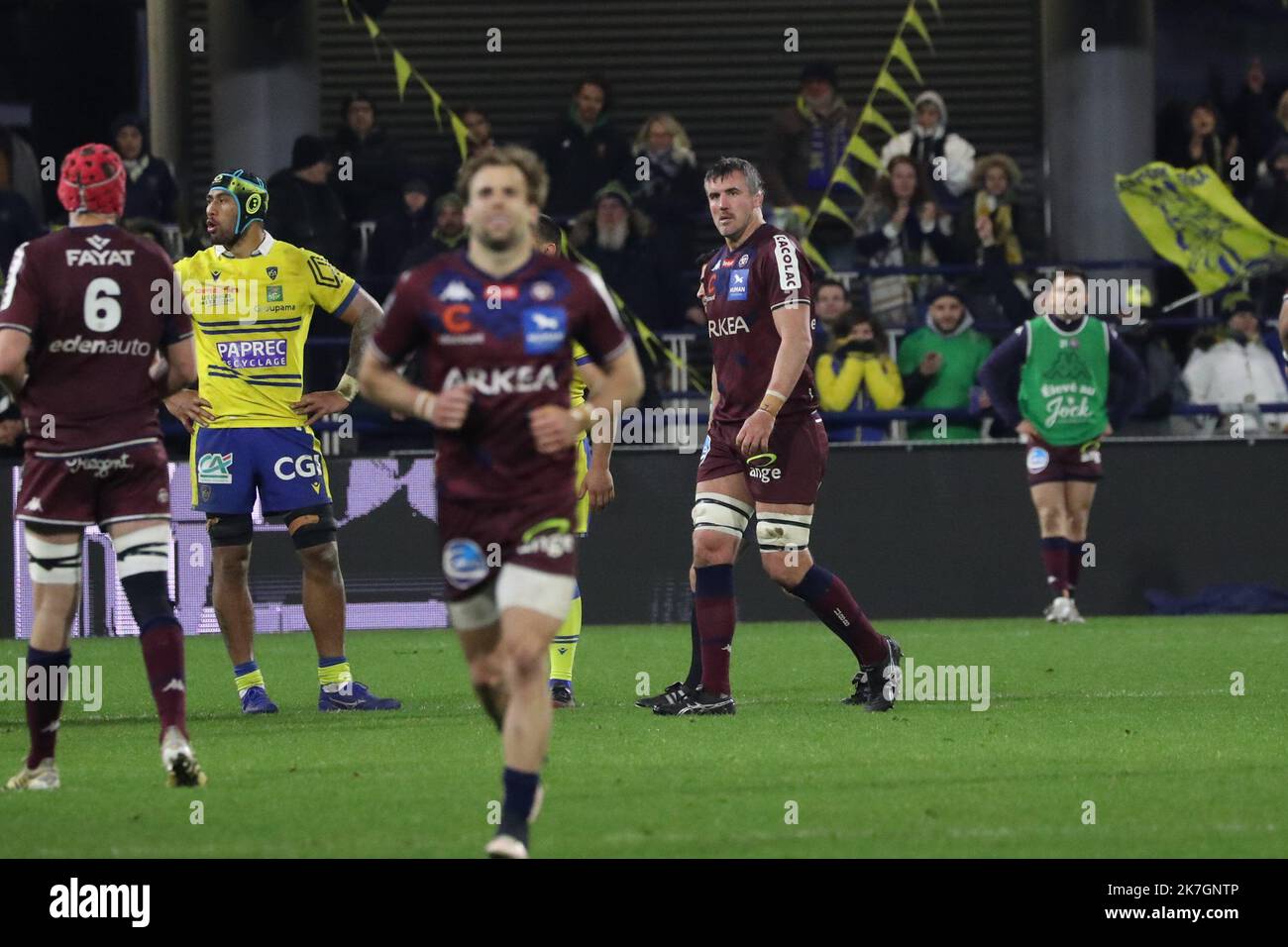 Thierry LARRET / Maxppp. Rugby Top 14 : ASM Clermont Auvergne vs Union Bordeaux Begles. Stade Marcel Michelin, Clermont-Ferrand (63), le 13 mars 2022. CARTON ROUGE DOUGLAS KANE (BOR) Banque D'Images Thierry LARRET / Maxppp. Rugby Top 14 : ASM Clermont Auvergne vs Union Bordeaux Begles. Stade Marcel Michelin, Clermont-Ferrand (63), le 13 mars 2022. CARTON ROUGE DOUGLAS KANE (BOR) Banque D'Images