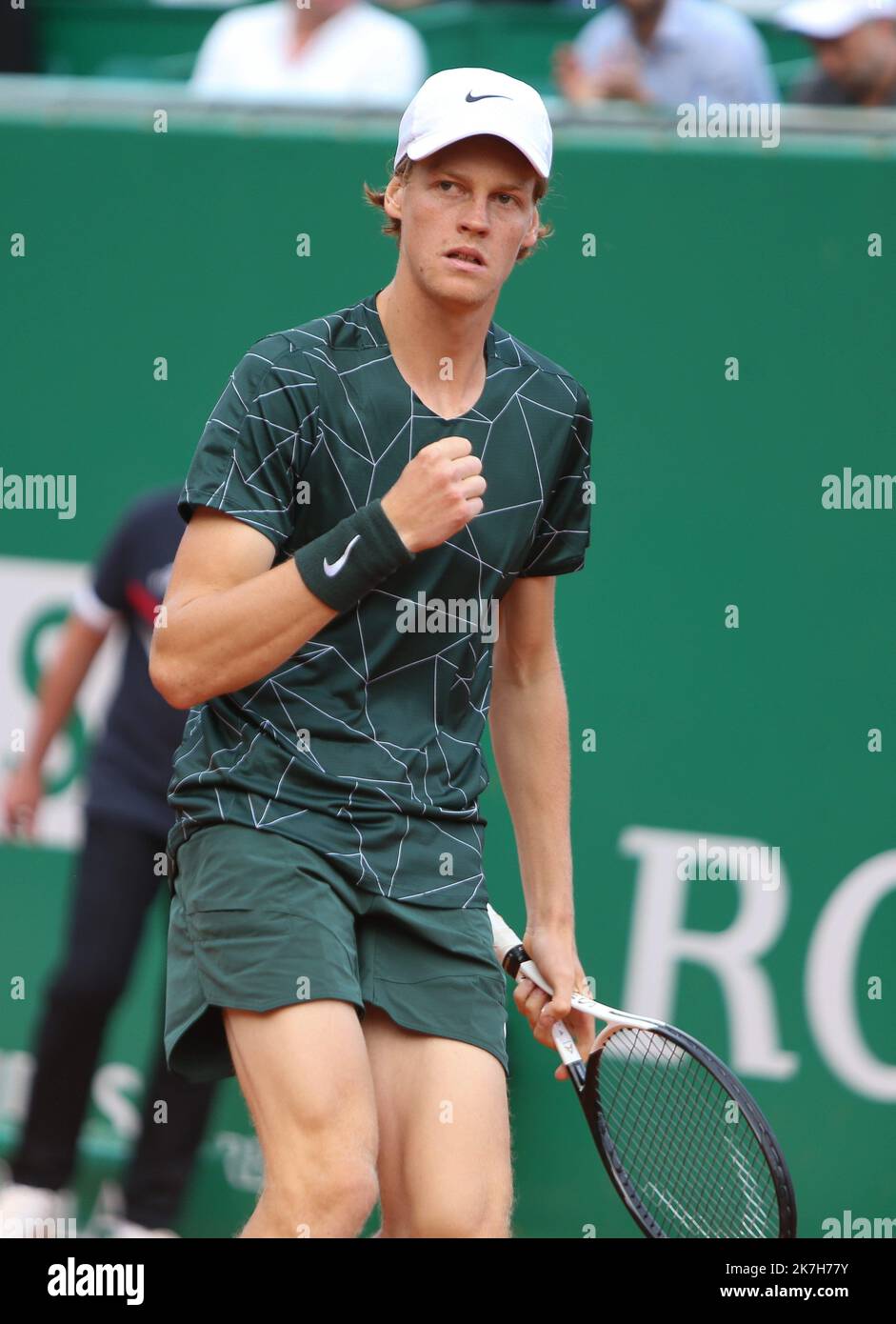 ©Laurent Lairys/MAXPPP - Jannik sinner d'Italie pendant le Rolex Monte-Carlo Masters 2022, ATP Masters 1000 tournoi de tennis sur 14 avril 2022 au Monte-Carlo Country Club de Roquebrune-Cap-Martin, France - photo Laurent Lairys / Banque D'Images