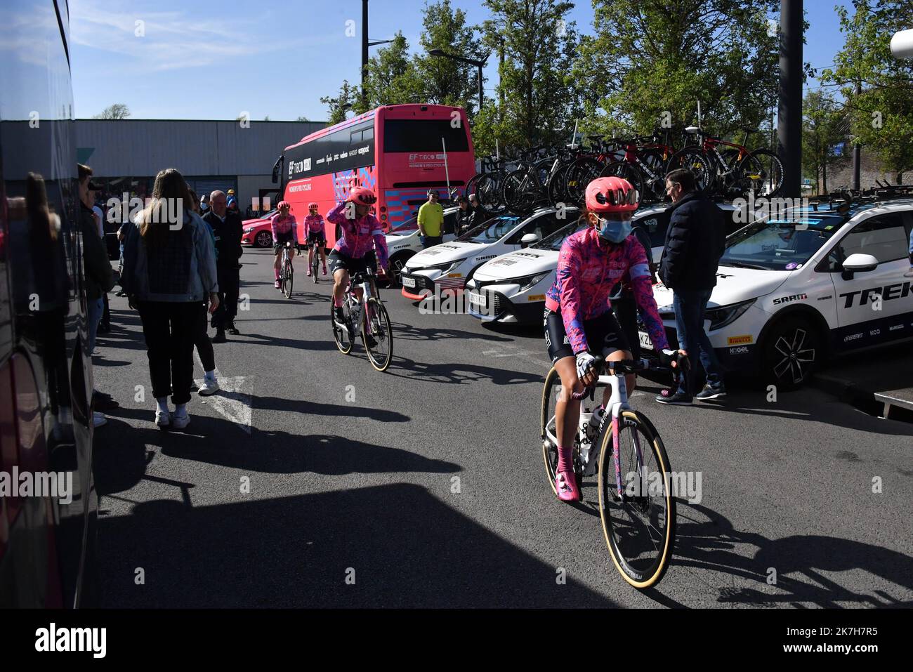 ©PHOTOPQR/VOIX DU NORD/Stephane Mortagne ; 16/04/2022 ; WEB, le 16/04/2022, Paris Roubaix femmes PHOTO STEPHANE MORTAGNE LA VOIX DU NORD Banque D'Images