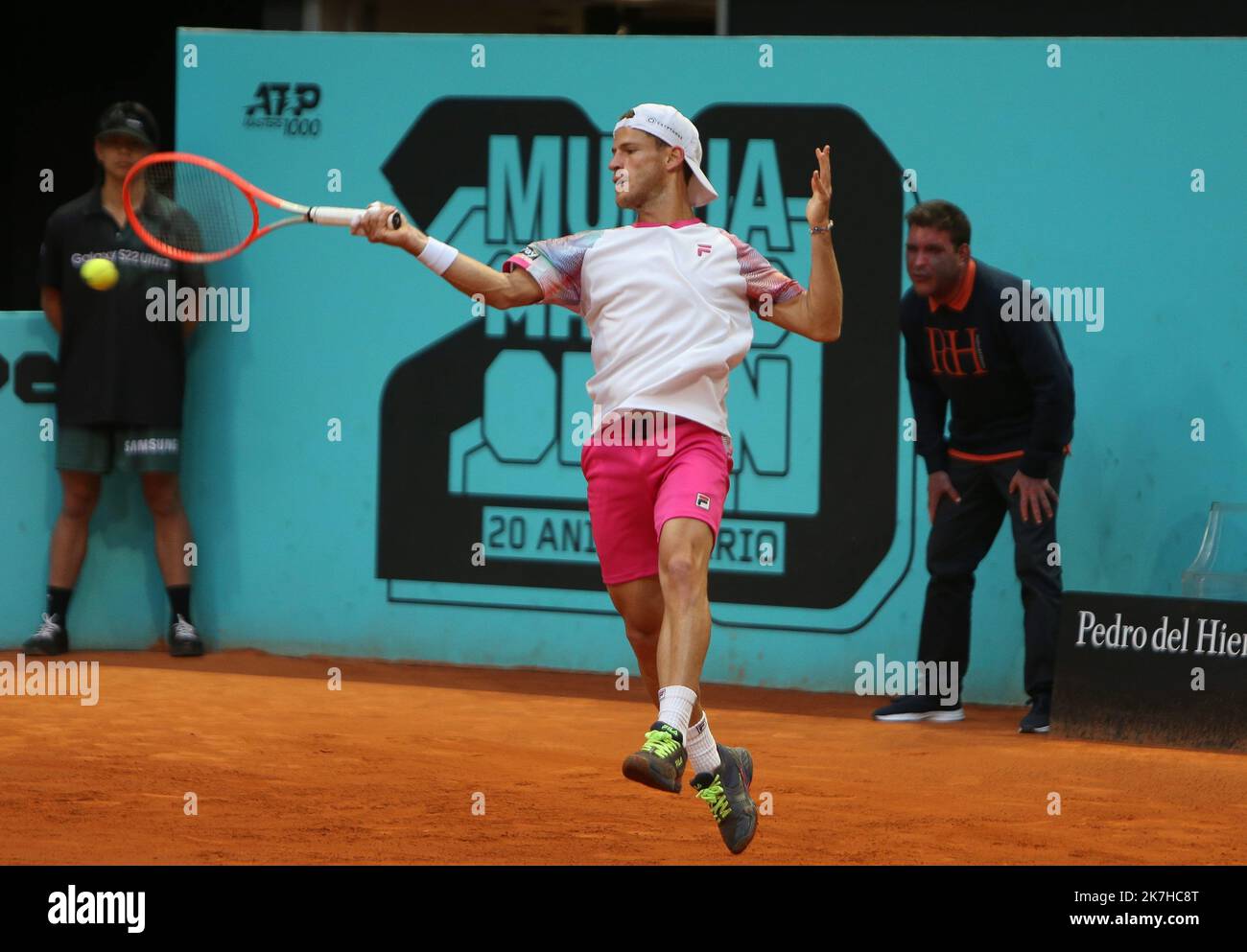 ©Laurent Lairys/MAXPPP - Diego Schwartzman d'Argentine pendant le tournoi de tennis Mutua Madrid ouvert 2022 sur 4 mai 2022 au stade Caja Magica à Madrid, Espagne - photo Laurent Lairys / Banque D'Images