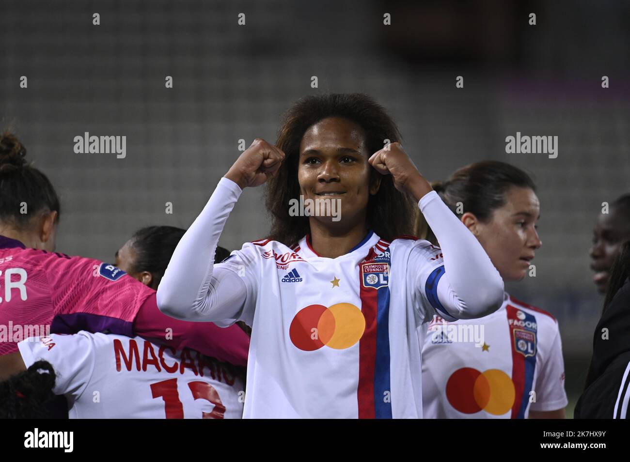 ©Julien Mattia / le Pictorium / MAXPPP - Paris 29/05/2022 Julien Mattia / le Pictorium - 29/5/2022 - France / Ile-de-France / Paris - Wendy Renard. L'Olympique Lyonnais championne féminine déviante de la D1 Arkena, apres sa victoire sur le PSG. / 29/5/2022 - France / Ile-de-France (région) / Paris - Wendy Renard. L'Olympique Lyonnais devient championne de l'Arkena D1, après sa victoire sur PSG.C. Banque D'Images