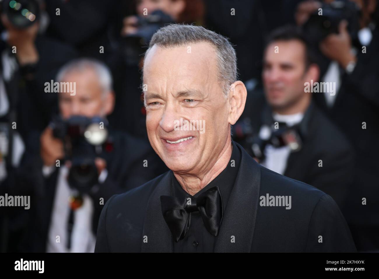 ©PHOTOPQR/LE PARISIEN/Fred Dugit ; Cannes ; 25/05/2022 ; Cuture / Cinéma Palais des festivals à Cannes (06), le 25 mai 2022 tapis rouge du film ELVIS de Baz Luhrmann Tom Hanks photo LP / Fred Dugit Banque D'Images