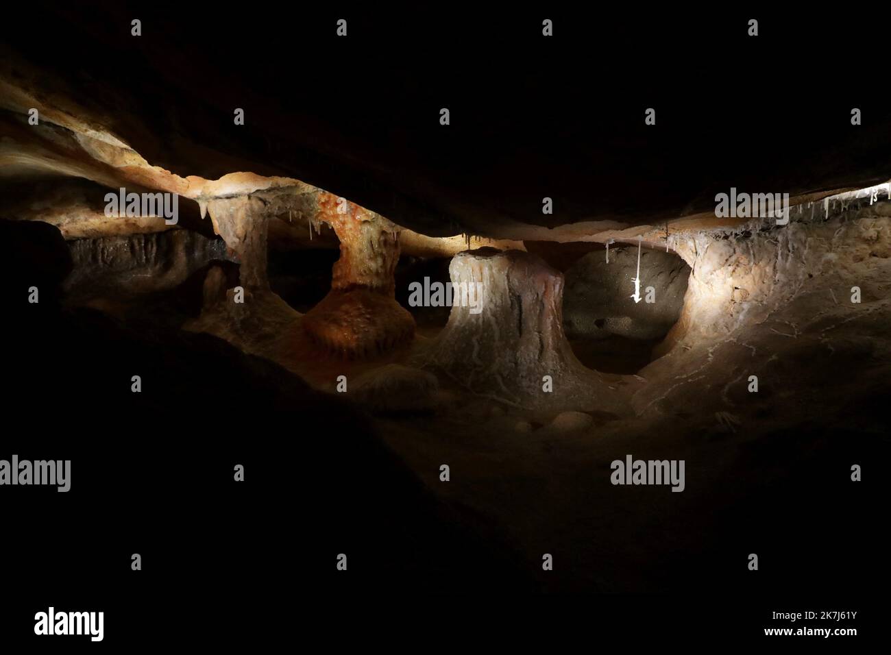 ©PHOTOPQR/LA PROVENCE/VALÉRIE VREL ; Marseille ; 04/06/2022 ; ouverture officielle de Cosquer Méditerranée, en ce 4/06/2022, le public est au rendez-vous pour la visite de la couverture de la Grotte COSQUER, grotte date d'environnement 30000 ans pour la première place, Henri 1985. Une grotte où l'art pariétal est supérieur : chevaux, pinguouins, tigres... Ici les premiers visiteurs, ravis de leur expérience. - Marseille, France, juin 4th 2022 Cosquer Méditerranée est la réplique de la Grotte Cosquer, une grotte préhistorique située dans les ruisseaux de Mar Banque D'Images