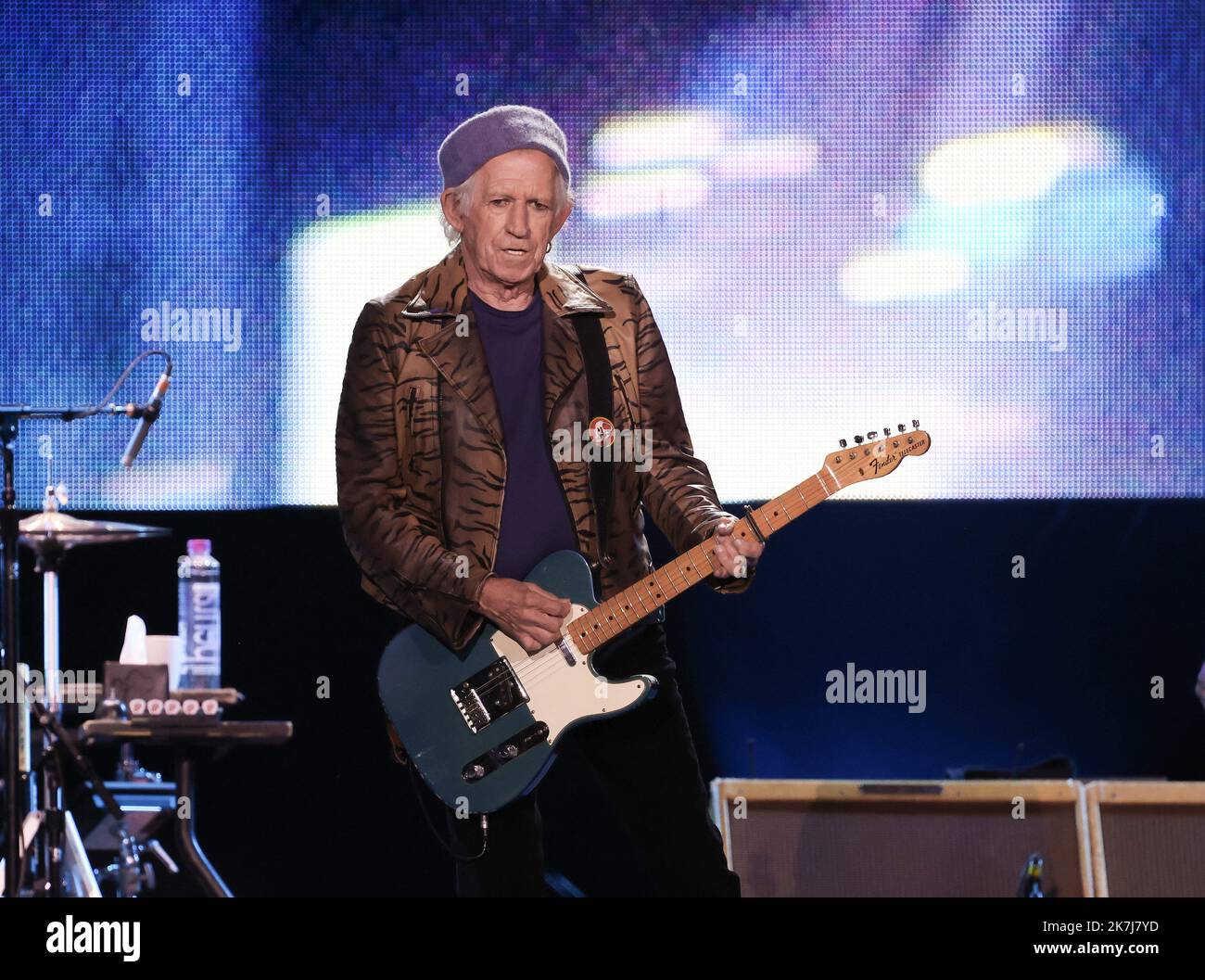©PHOTOPQR/LE PARISIEN/Olivier Lejeune ; madrid ; 01/06/2022 ; les Rolling Stones | Madrid Intitulée SOIXANTE, la tournée déjà le 1er juin au stade Wanda Metropolitano. Mick Jagger · Keith Richards ; Ronnie Wood · Stephen Steve' Jordan ; Chuck Leavell - Madrid, Espagne, juin 1st 2022. La visite des Rolling Stones a débuté le 1st juin Banque D'Images