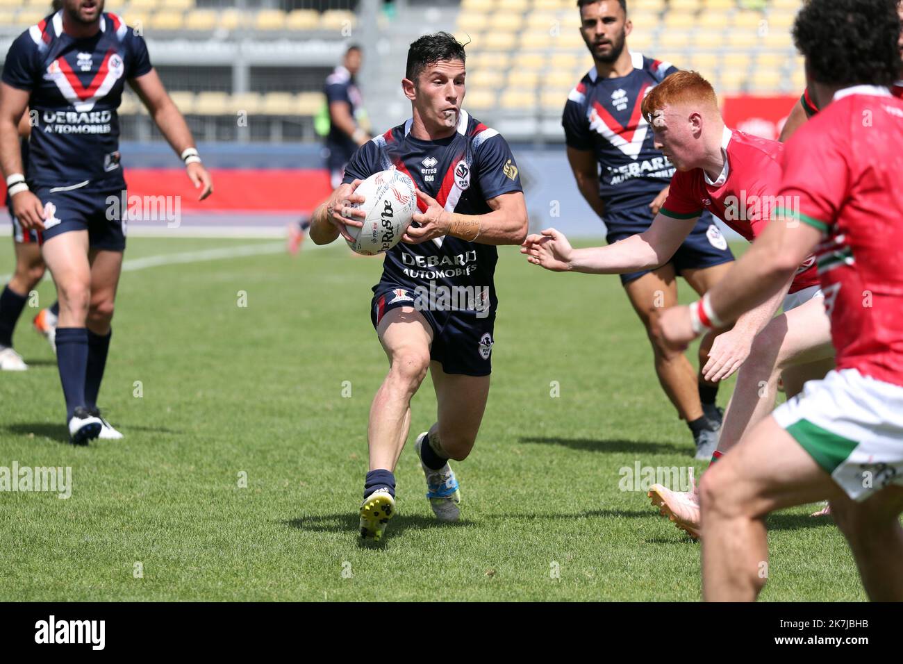 ©Manuel Blondeau/AOP Press/MAXPPP - 19/06/2022 Albi Morgan Esgare de France lors du match international amical entre la France et le pays de Galles sur 19 juin 2022 au stade municipal d'Albi, France Banque D'Images