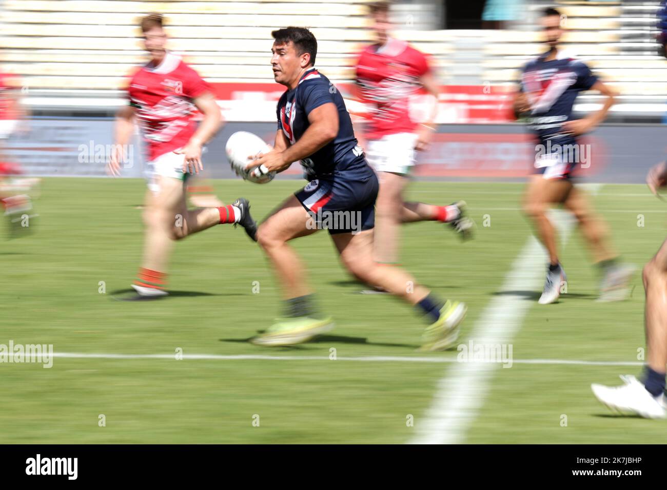 ©Manuel Blondeau/AOP Press/MAXPPP - 19/06/2022 Albi Anthony Marion de France lors du match international amical entre la France et le pays de Galles sur 19 juin 2022 au stade municipal d'Albi, France Banque D'Images