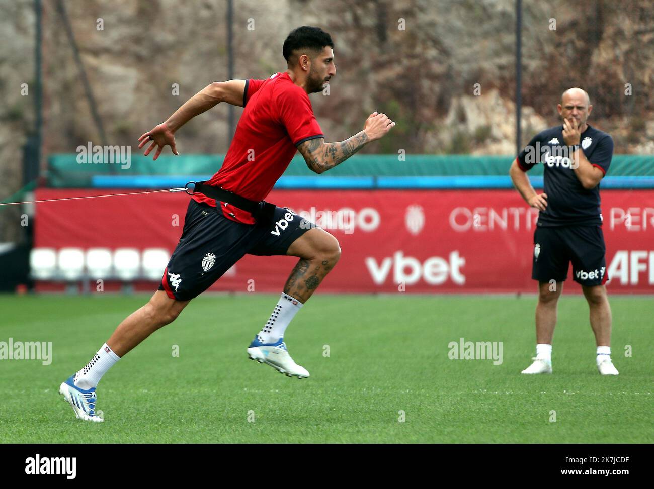 ©PHOTOPQR/NICE MATIN/Jean François Ottonello ; la Turbie ; 21/06/2022 ; reprise de l'entraînement pour l'AS Monaco au centre de performance de l'AS Monaco - Maripan - JUIN 21st 2022 Club de FOOTBALL ASM MONACO DE RETOUR À L'ENTRAÎNEMENT POUR LE CHAMPIONNAT de LA PREMIÈRE LIGUE 2022-2023 Banque D'Images