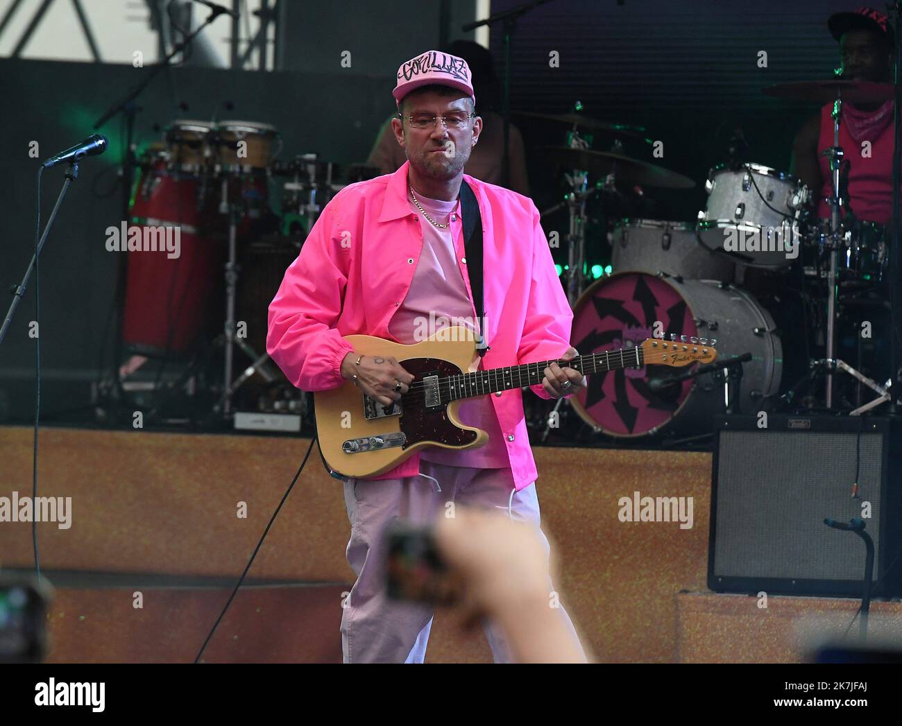 ©Mourad ALLILI/MAXPPP - 15/06/2022 le chanteur britannique Damon Albarn se produit avec son groupe Gorillaz au Théâtre Antique de Vienne sur 15 juin 2022 Banque D'Images