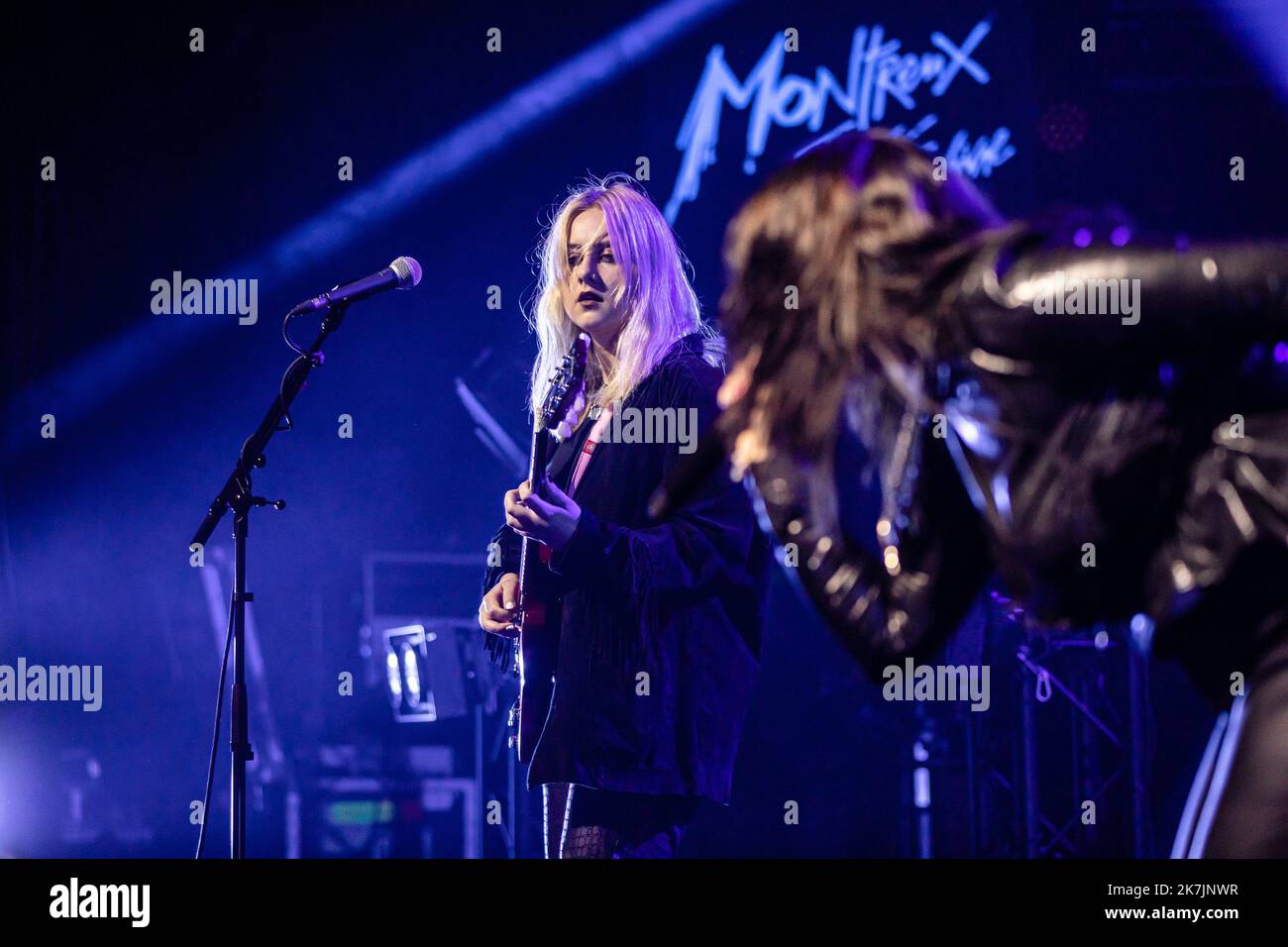 ©Simon Becker / le Pictorium/MAXPPP - Montreux 12/07/2022 Simon Becker / le Pictorium - 12/7/2022 - Suisse / Lac Léman / Montreux - le groupe britannique Crawlers en concert au Montreux Jazz Festival le 12 juillet 2022. / 12/7/2022 - Suisse / Lac Léman / Montreux - le groupe britannique Crawlers se produit en direct au Montreux Jazz Festival le 12 juillet 2022 Banque D'Images