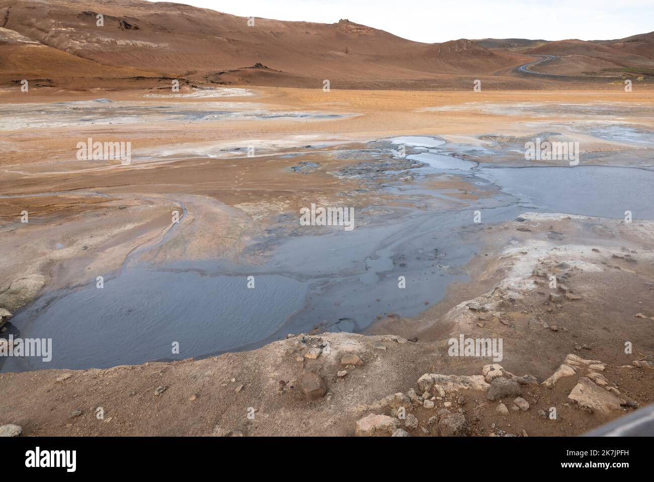 Zone géothermique de Namafjall, Islande. Banque D'Images