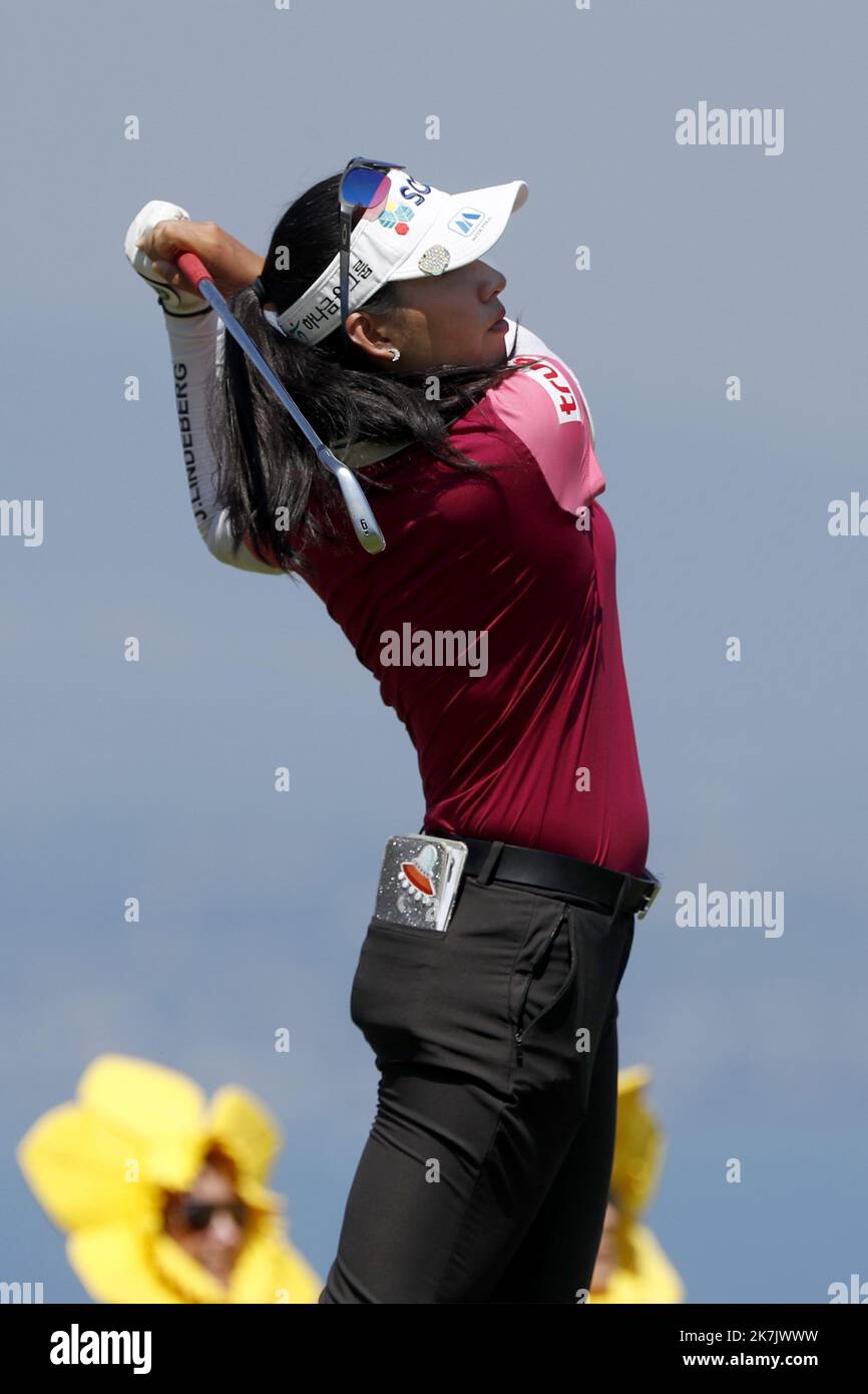 ©PHOTOPQR/LE DAUPHINE/Grégory YETCHMENIZA ; Évian-les-bains ; 24/07/2022 ; Grégory YETCHMENIZA / LE DAUPHINE LIBERE / Photopqr EVIAN-LES-BAINS (HAUTE-SAVOIE) LE 24 JUVIAN 2022 2022 LE CHAMPIONNAT AMUNDI EITIKILLET / photo de GOLF sur Thathilaya Banque D'Images