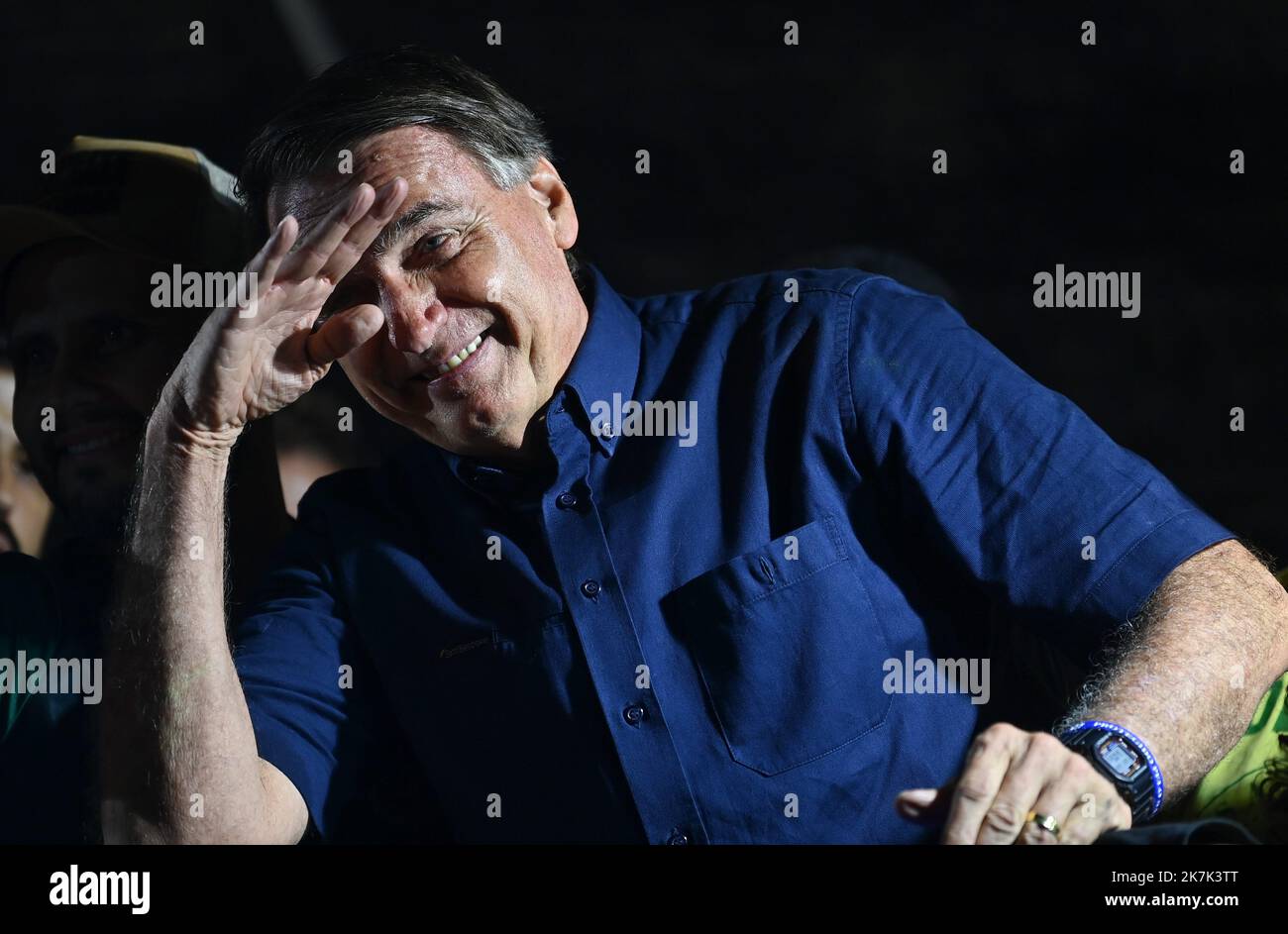 ©PHOTOPQR/OUEST FRANCE/Franck Dubray ; Belo Horizonte ; 24/08/2022 ; reportage au Brésil avant les élections prémédicales qui ont lieu en octobre. Réunion du président Jair Bolsonaro dans la ville de Belo Horizonte?(photo Franck Dubray) - Belo Horizonte, Brésil, août 24th 2022 Réunion de Jair-Bolsonaro contestant les élections présidentielles qui auront lieu en octobre Banque D'Images