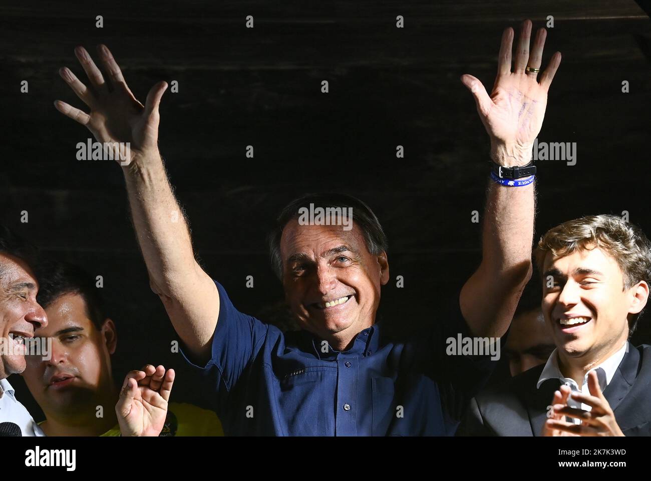 ©PHOTOPQR/OUEST FRANCE/Franck Dubray ; Belo Horizonte ; 24/08/2022 ; reportage au Brésil avant les élections prémédicales qui ont lieu en octobre. Réunion du président Jair Bolsonaro dans la ville de Belo Horizonte?(photo Franck Dubray) - Belo Horizonte, Brésil, août 24th 2022 Réunion de Jair-Bolsonaro contestant les élections présidentielles qui auront lieu en octobre Banque D'Images