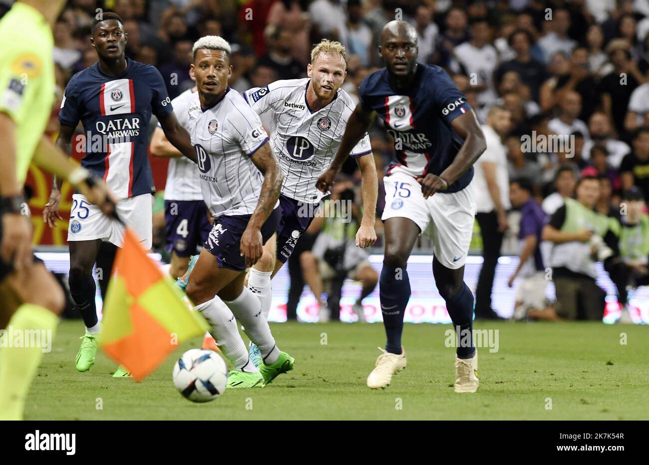 ©PHOTOPQR/LA DEPECHE DU MIDI/MICHEL VIALA ; TOULOUSE ; 31/08/2022 ; DDM- MICHEL VIALA FOOTBALL LIGUE 1 SAISON 2022 2023 LE TOULOUSE FOOTBALL CLUB TFC RECOIT LE PARIS SAINT GERMAIN PSG RATAO Banque D'Images