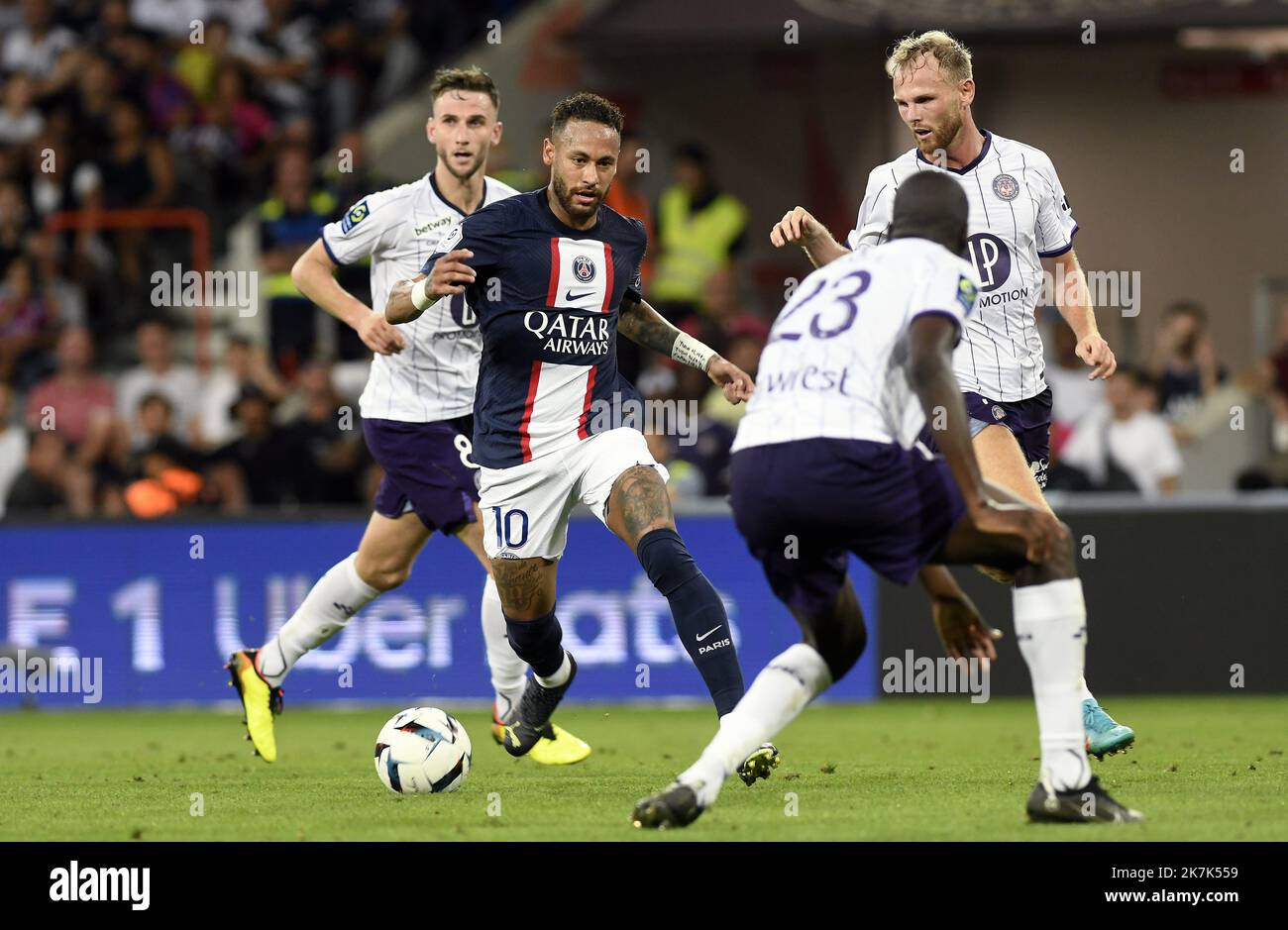 ©PHOTOPQR/LA DEPECHE DU MIDI/MICHEL VIALA ; TOULOUSE ; 31/08/2022 ; DDM- MICHEL VIALA FOOTBALL LIGUE 1 SAISON 2022 2023 LE TOULOUSE FOOTBALL CLUB TFC RECOIT LE PARIS SAINT GERMAIN PSG Banque D'Images