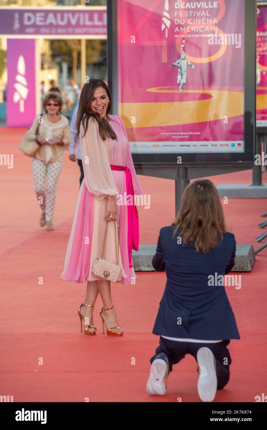 ©PHOTOPQR/OUEST FRANCE/Martin ROCHE / OUEST-FRANCE ; deauville ; 05/09/2022 ; ce lundi 5 septembre 2022 , la 48? édition du Festival du cinéma américain de Deauville 2022 Lana Parrilla Photographe Martin ROCHE - l'édition 48th du Festival du film américain de Deauville 2022 Banque D'Images