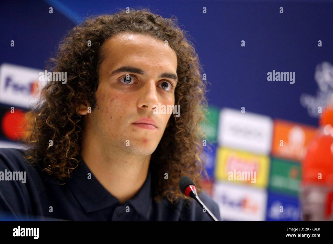 ©PHOTOPQR/LA PROVENCE/VALLAURI Nicolas ; Marseille ; 12/09/2022 ; Ligue des champions de football 2022 Match opposant l'Olympique de Marseille ( OM ) opposé à Eintracht Francfort pour la 2ème journée du groupe D Conférence de presse à la voile de la rencontre au stade Orange VéloICI Mattici ( Joueur ) et IgorTUDOR ( entraineur ) - sept 12th 2022 UEFA / Conférence de presse d'OM, un jour avant son match contre - Eintracht-Francfort Banque D'Images