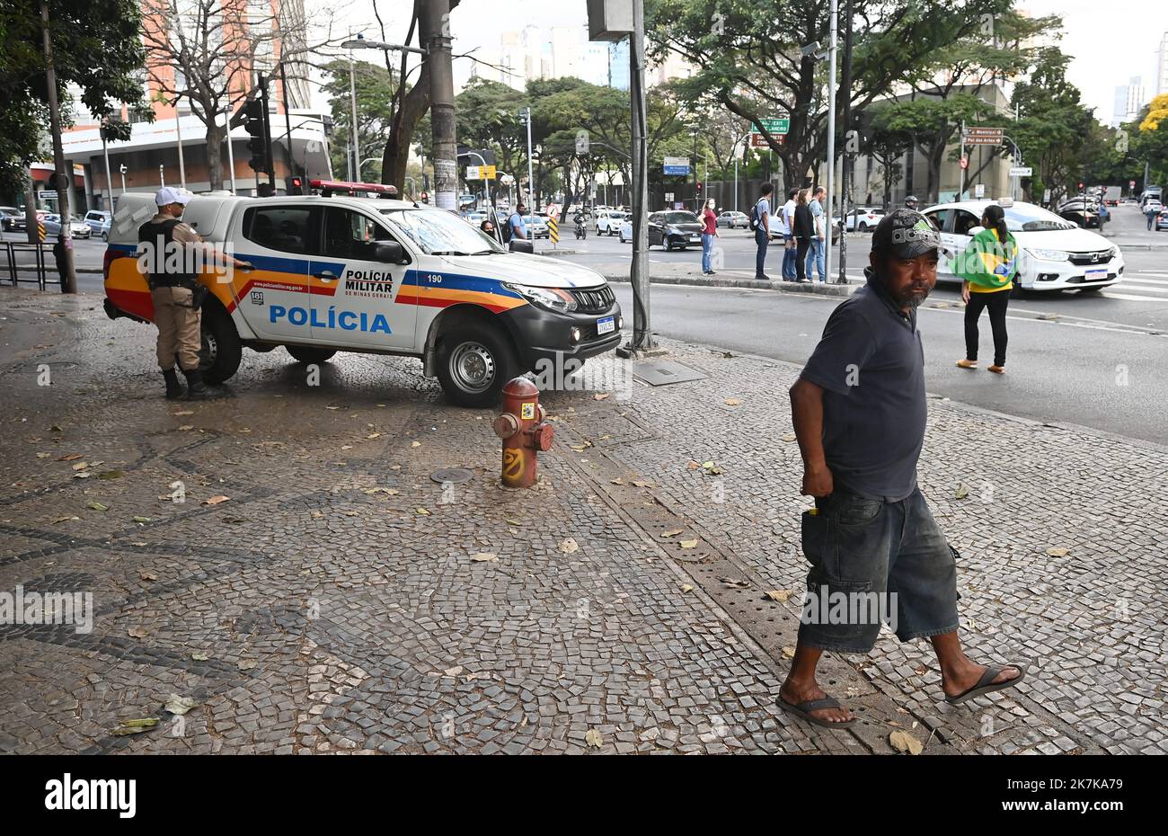 ©PHOTOPQR/OUEST FRANCE/Franck Dubray ; Belo Horizonte ; 19/08/2022 ; reportage au Brésil avant les élections présidentielles qui ont lieu en octobre.?scène de la vie quotidienne dans la ville de Belo Horizonte (photo Franck Dubray) - Brésil avant les élections présidentielles du 2022 août Banque D'Images