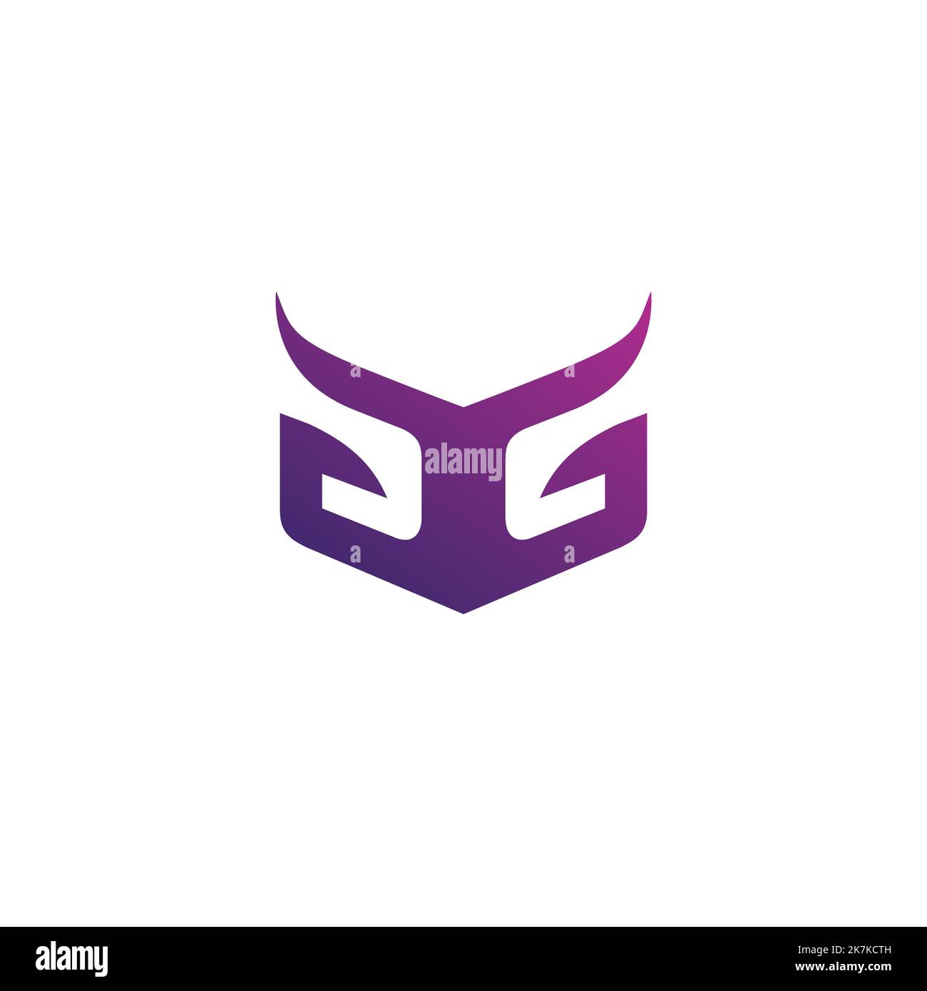 Logo GG. Logo design inspiration pour l'entreprise à partir des premières lettres de l'icône du logo GG. Illustration de Vecteur