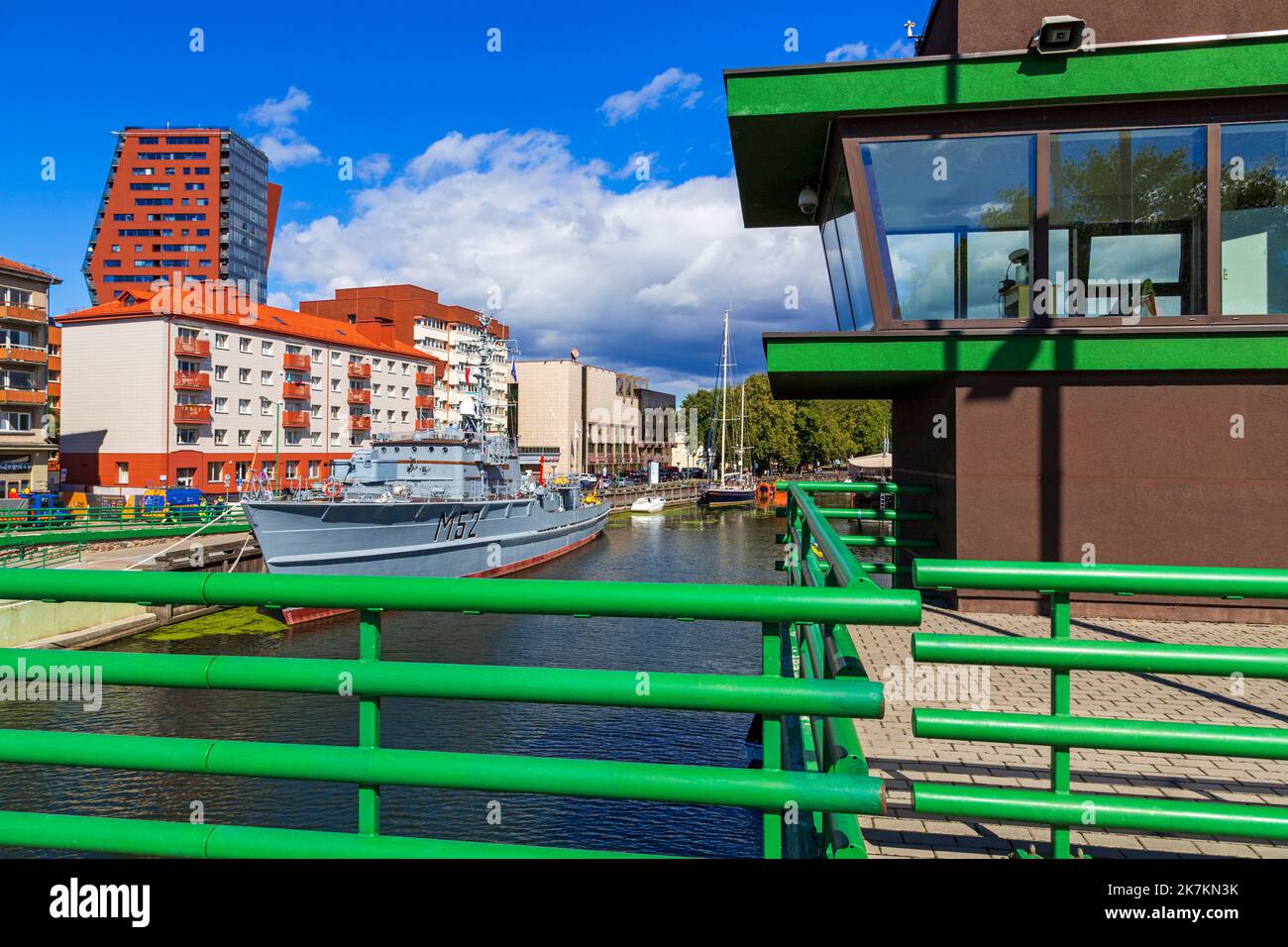 Pont de Pilies, rivière Dane, Klaipeda, comté éponyme, Lituanie Banque D'Images