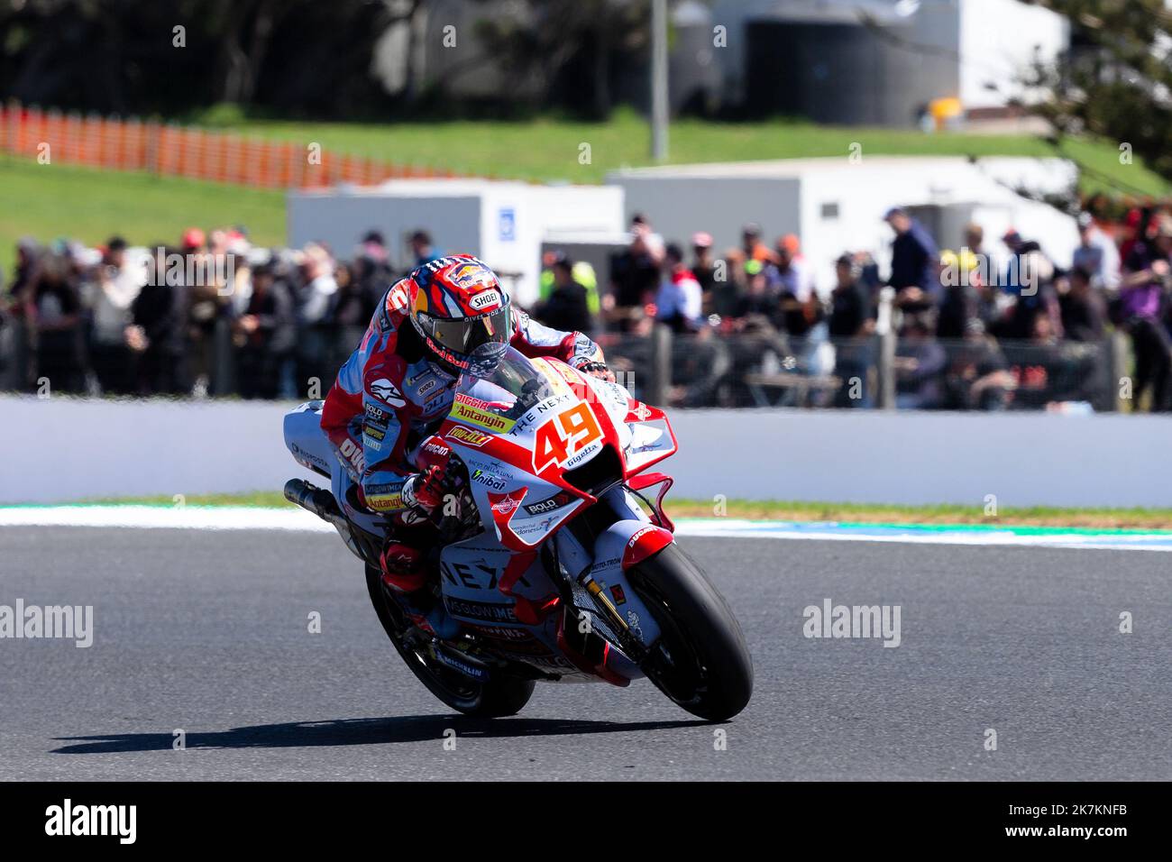 Phillip Island, Australie, 16 octobre 2022. Fabio Digiannantonio, de l'Italie, à bord du Gresini Racing Ducati pendant la course MotoGP de 2022 au MotoGP australien au circuit de Phillip Island sur 16 octobre 2022 à Phillip Island, en Australie. Crédit : Dave Helison/Speed Media/Alamy Live News Banque D'Images