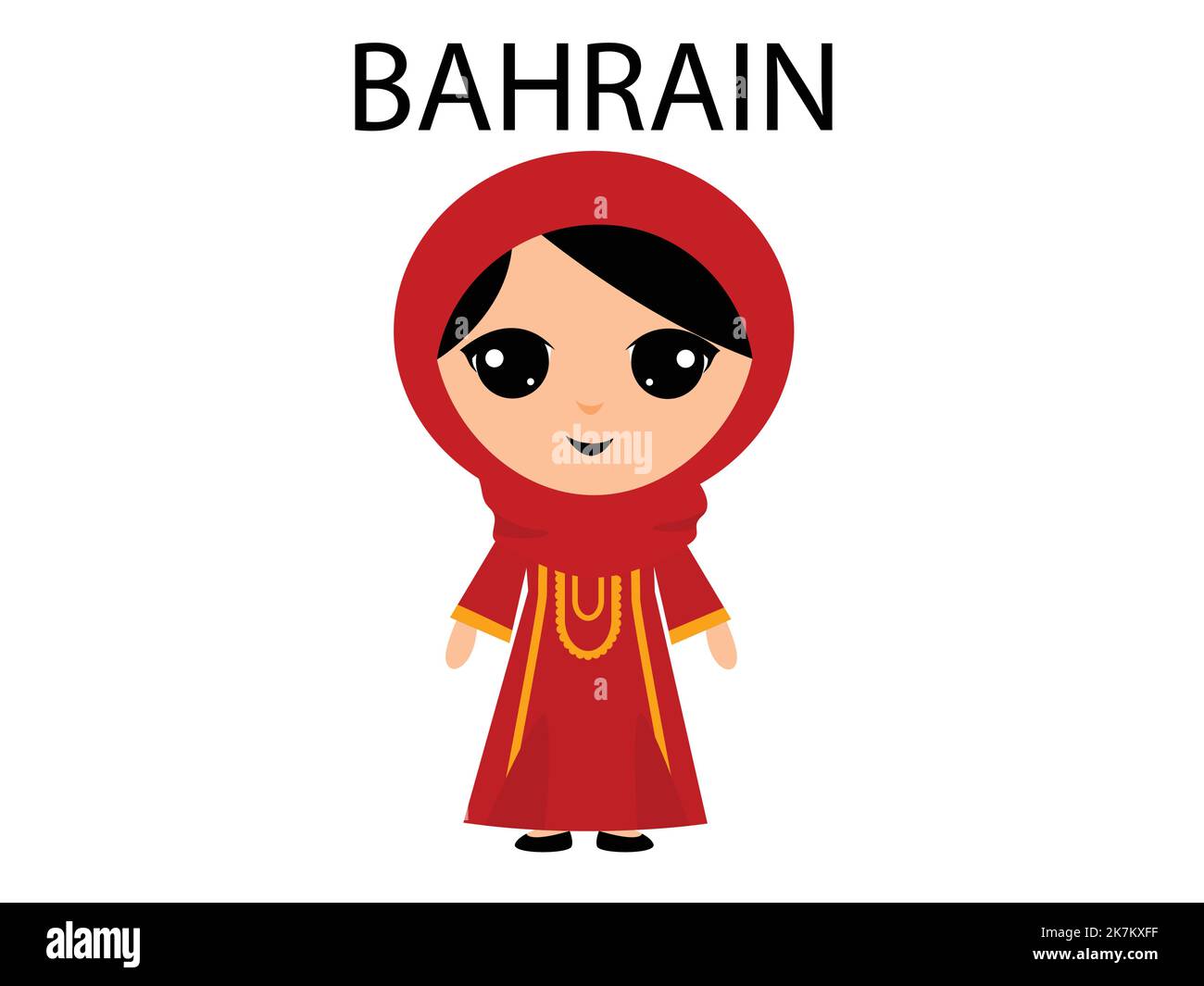 illustration de personnages de dessin animé de vêtements traditionnels